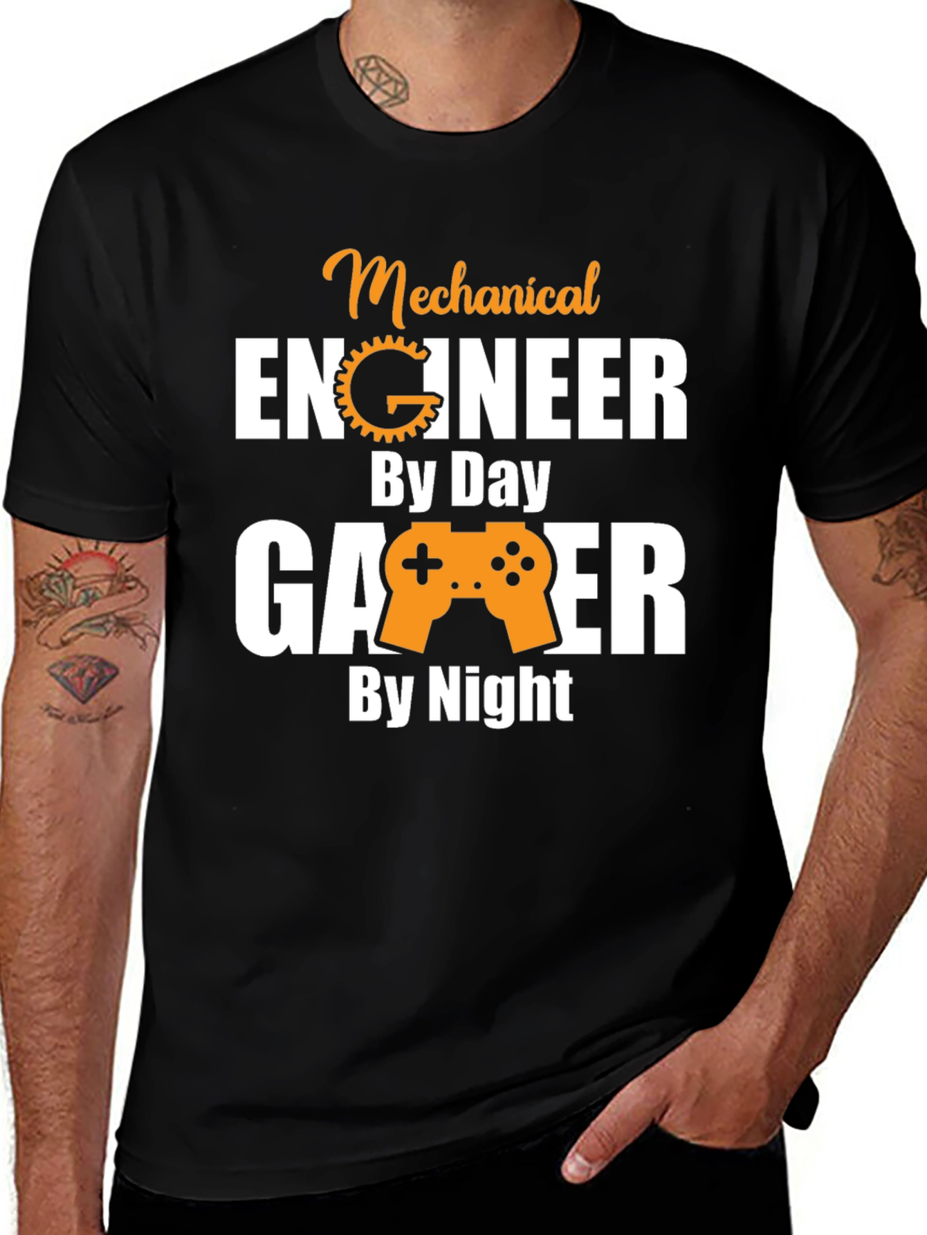Mechanical Engineer Gamer T-Shirt - Black