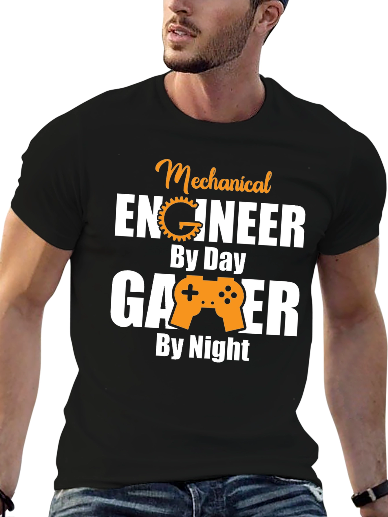 Mechanical Engineer Gamer T-Shirt - Black