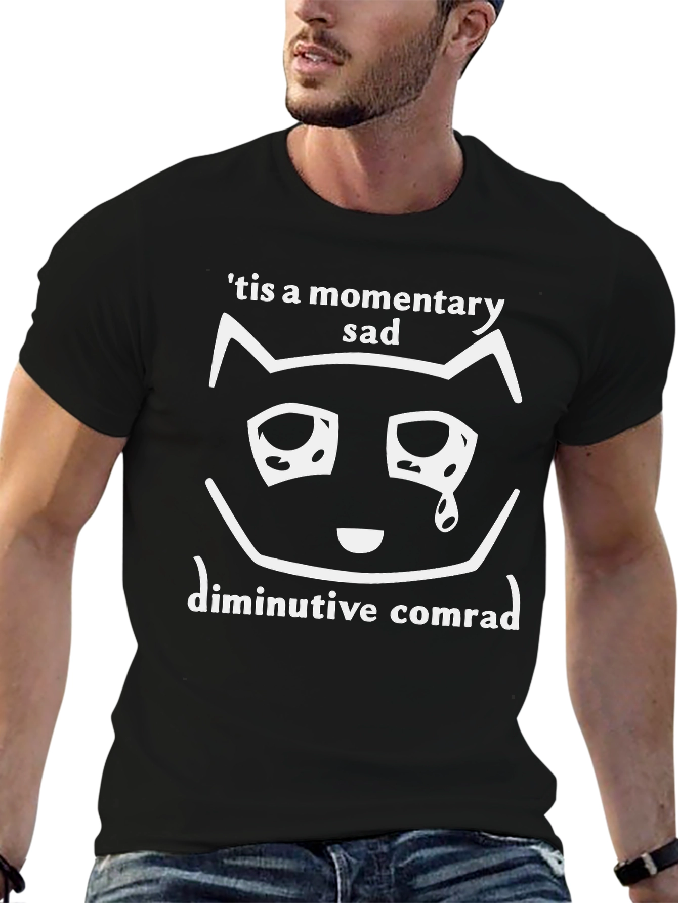 Momentary Sad Cat T-Shirt - Unisex Graphic Tee