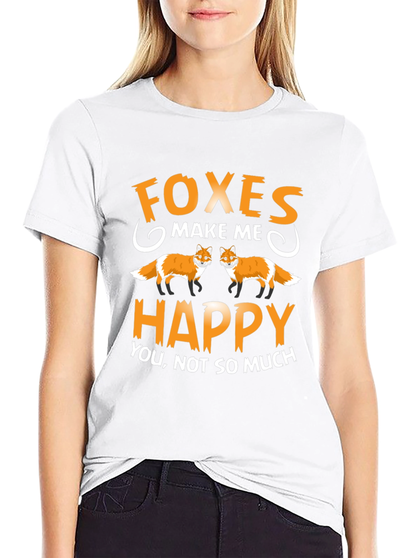 Foxes Make Me Happy Graphic T-Shirt