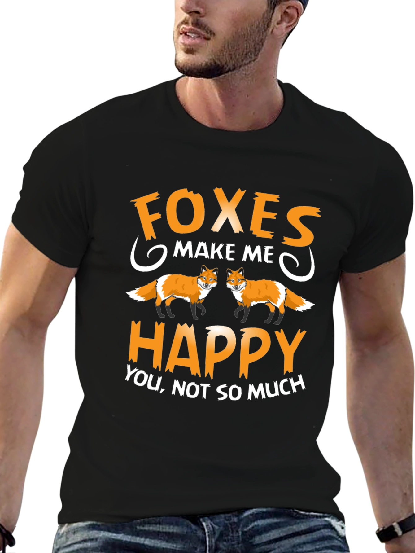 Foxes Make Me Happy Graphic T-Shirt