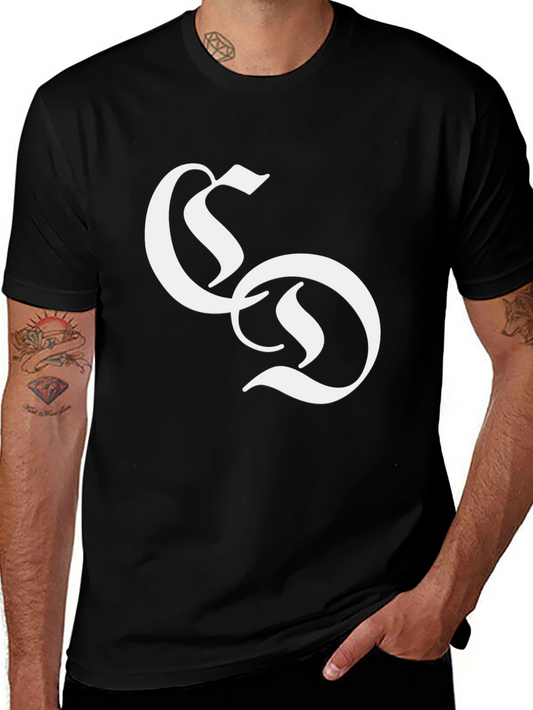 Black T-Shirt with White SD Logo