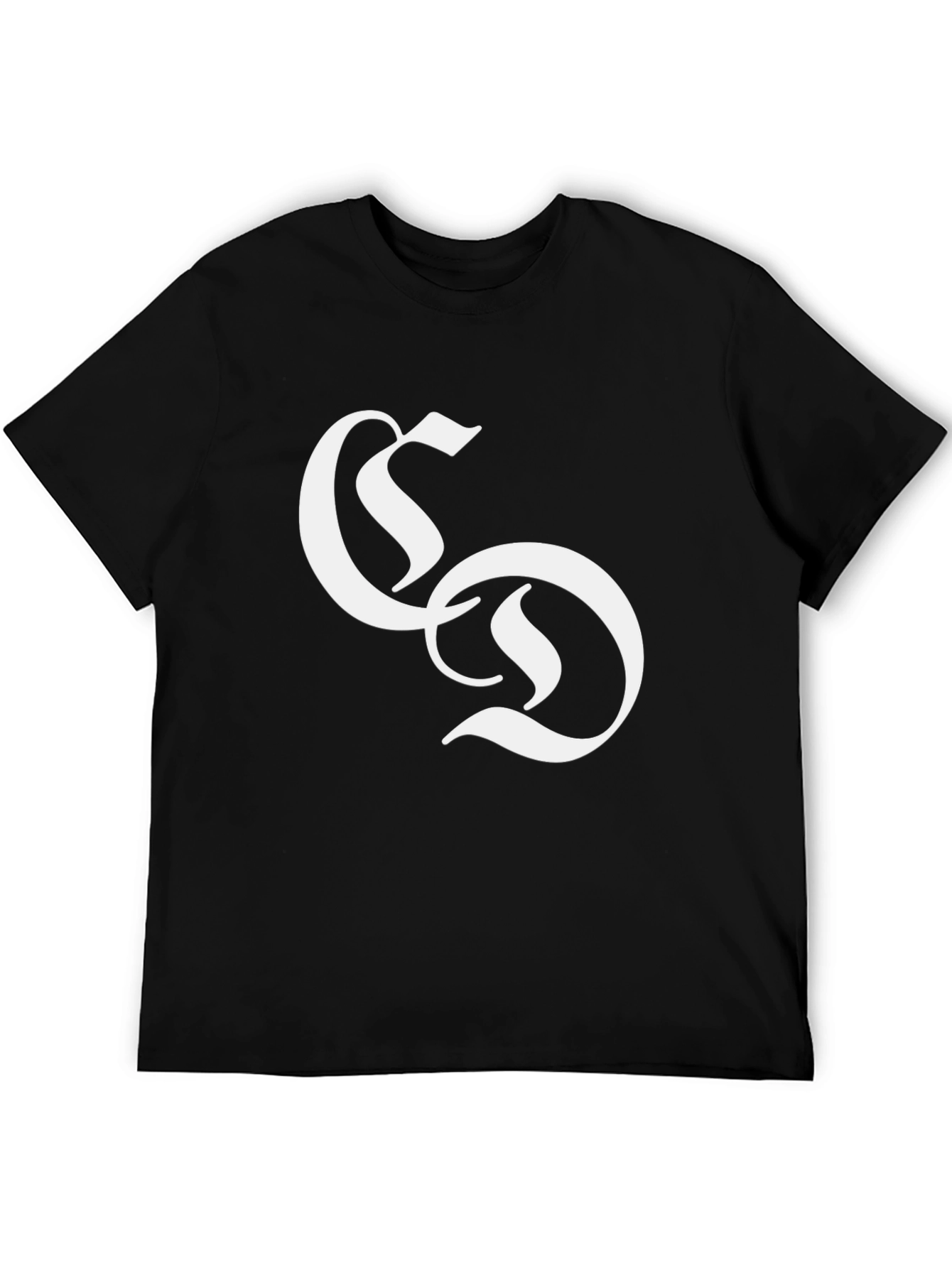 Black T-Shirt with White SD Logo