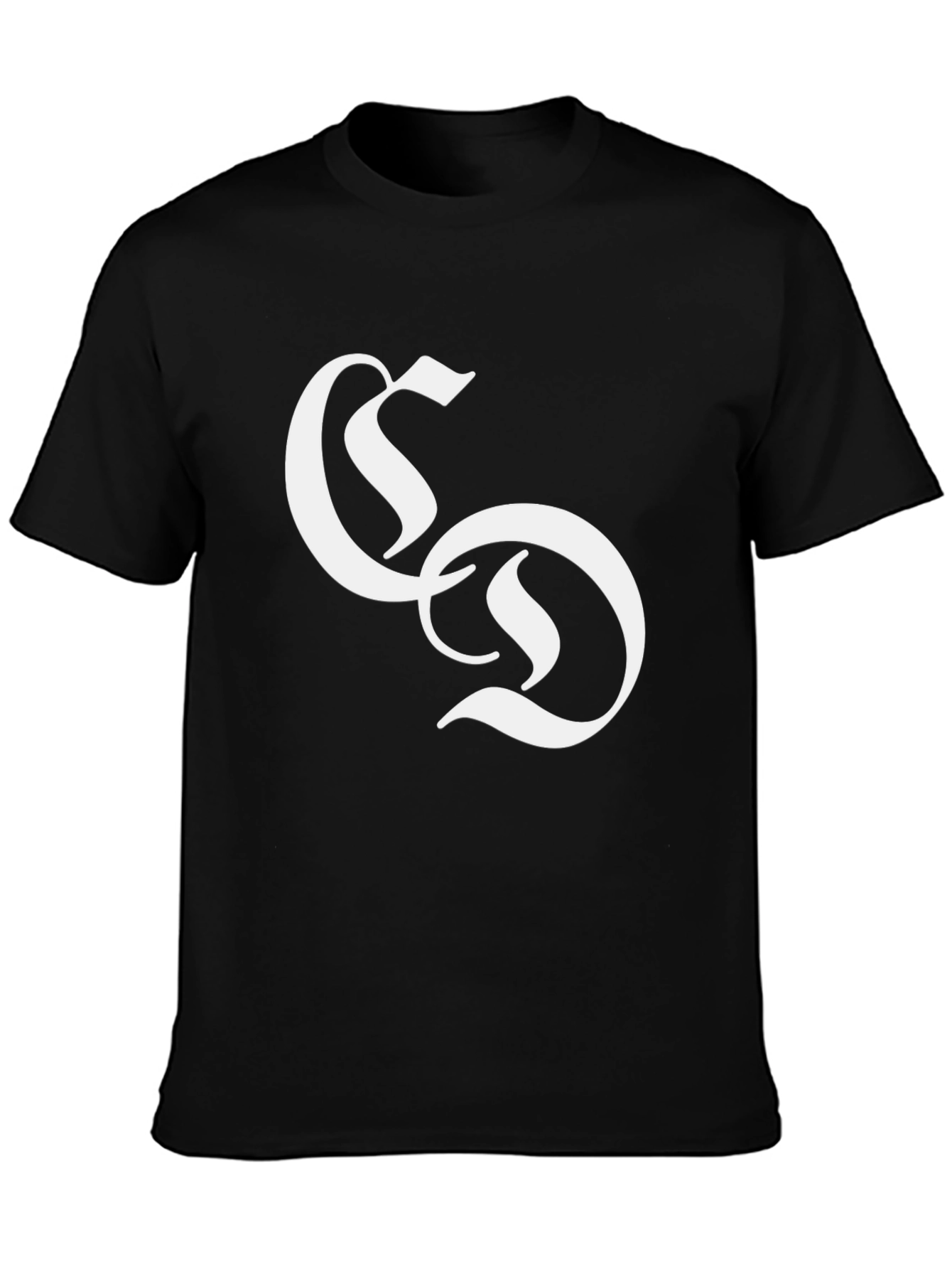 Black T-Shirt with White SD Logo