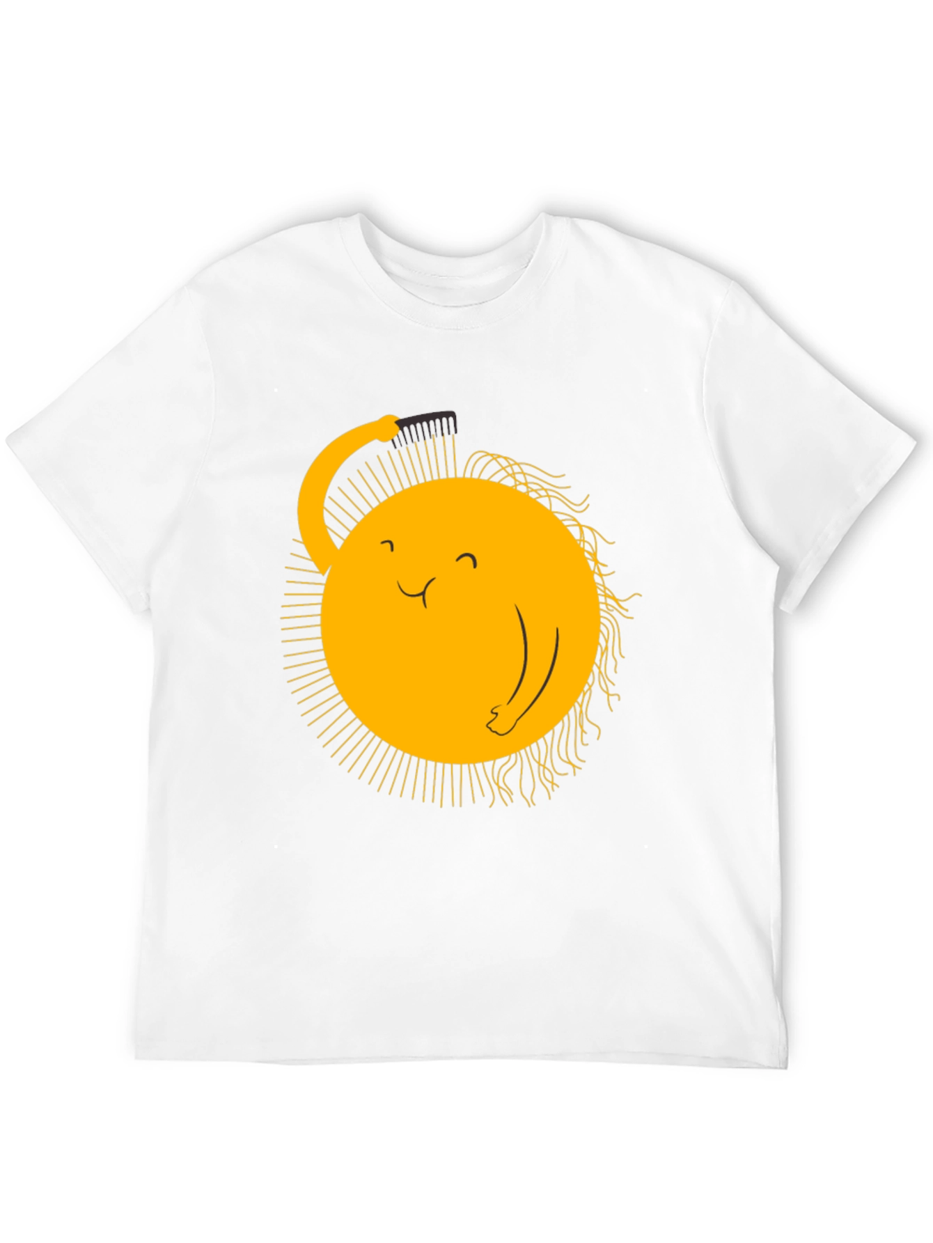 Funny Sun Combing Hair Graphic Tee