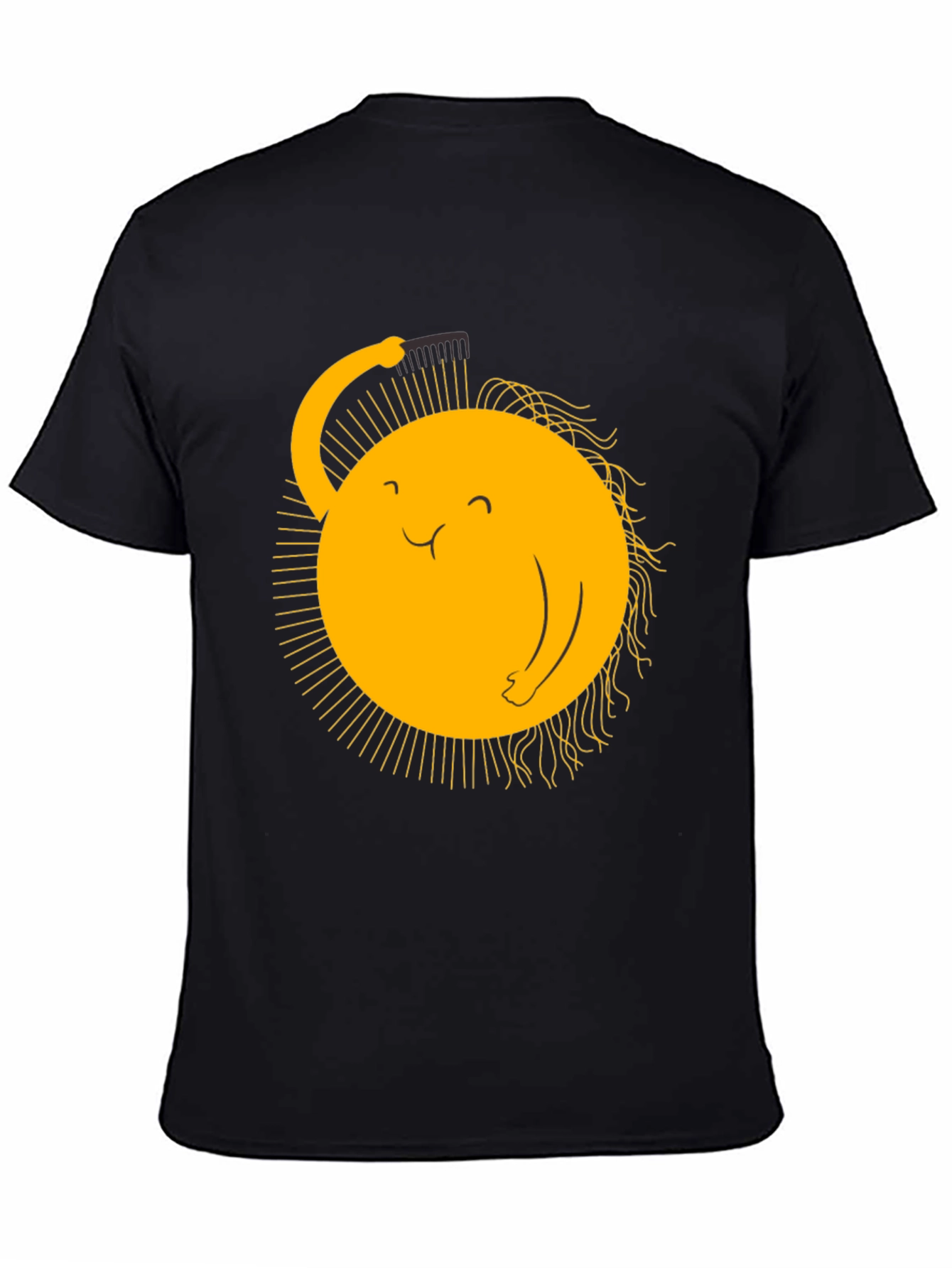 Funny Sun Combing Hair Graphic Tee