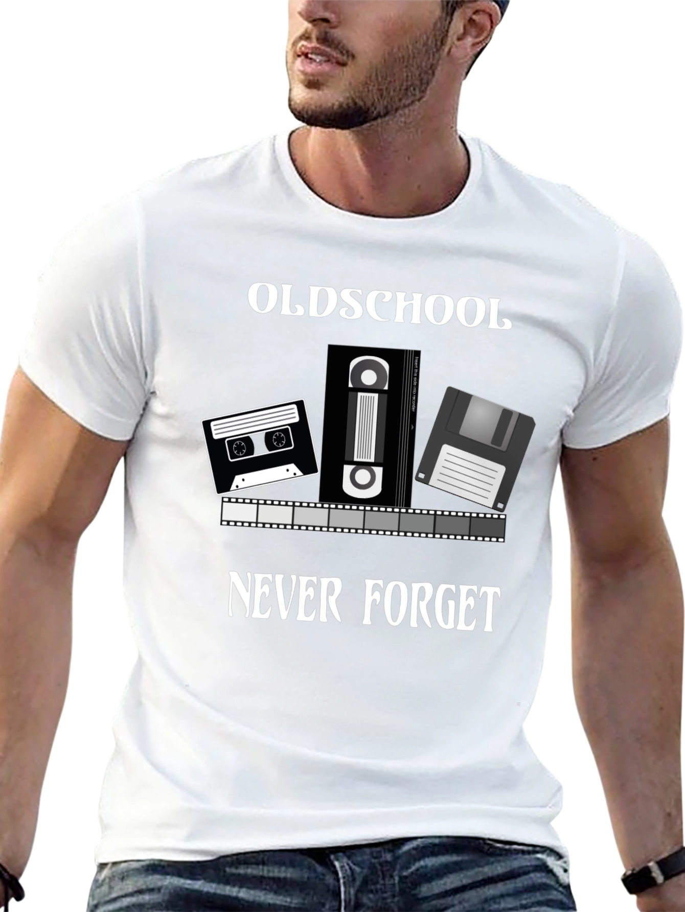 Oldschool Never Forget T-Shirt - Retro Media