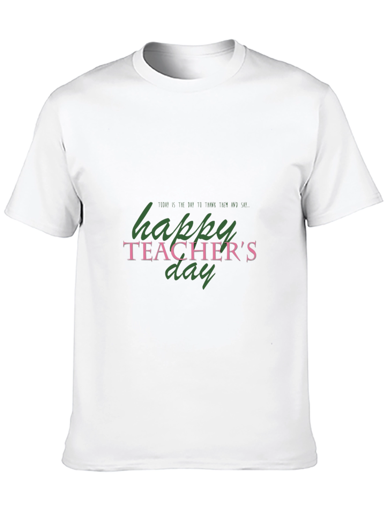 Happy Teachers Day Graphic Tee - Black Casual T-Shirt