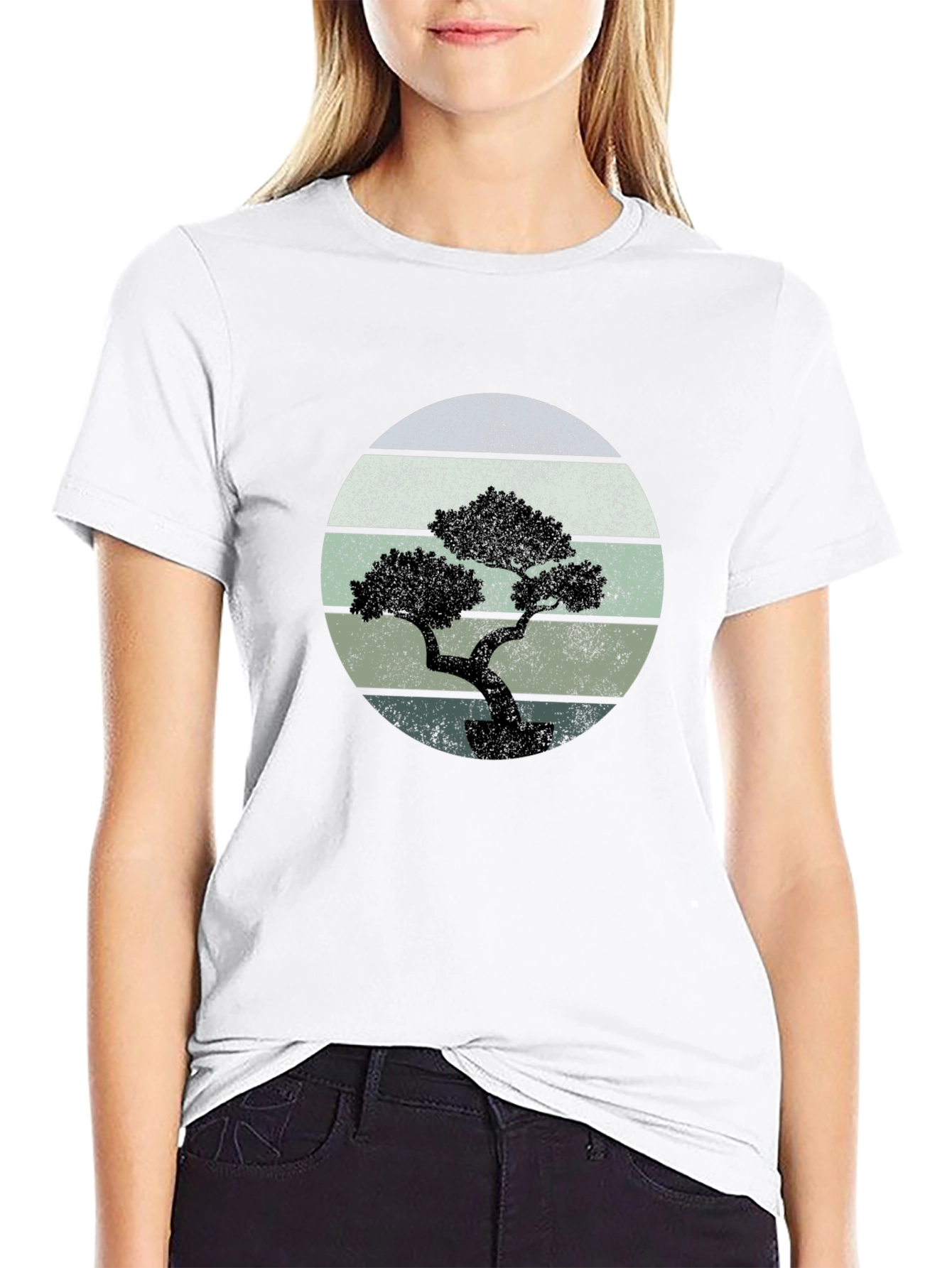 Bonsai Tree Graphic Tee - Retro Style