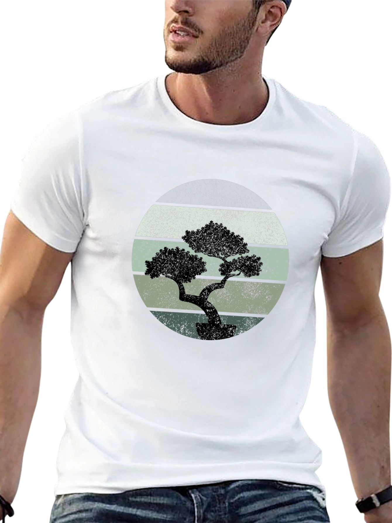 Bonsai Tree Graphic Tee - Retro Style