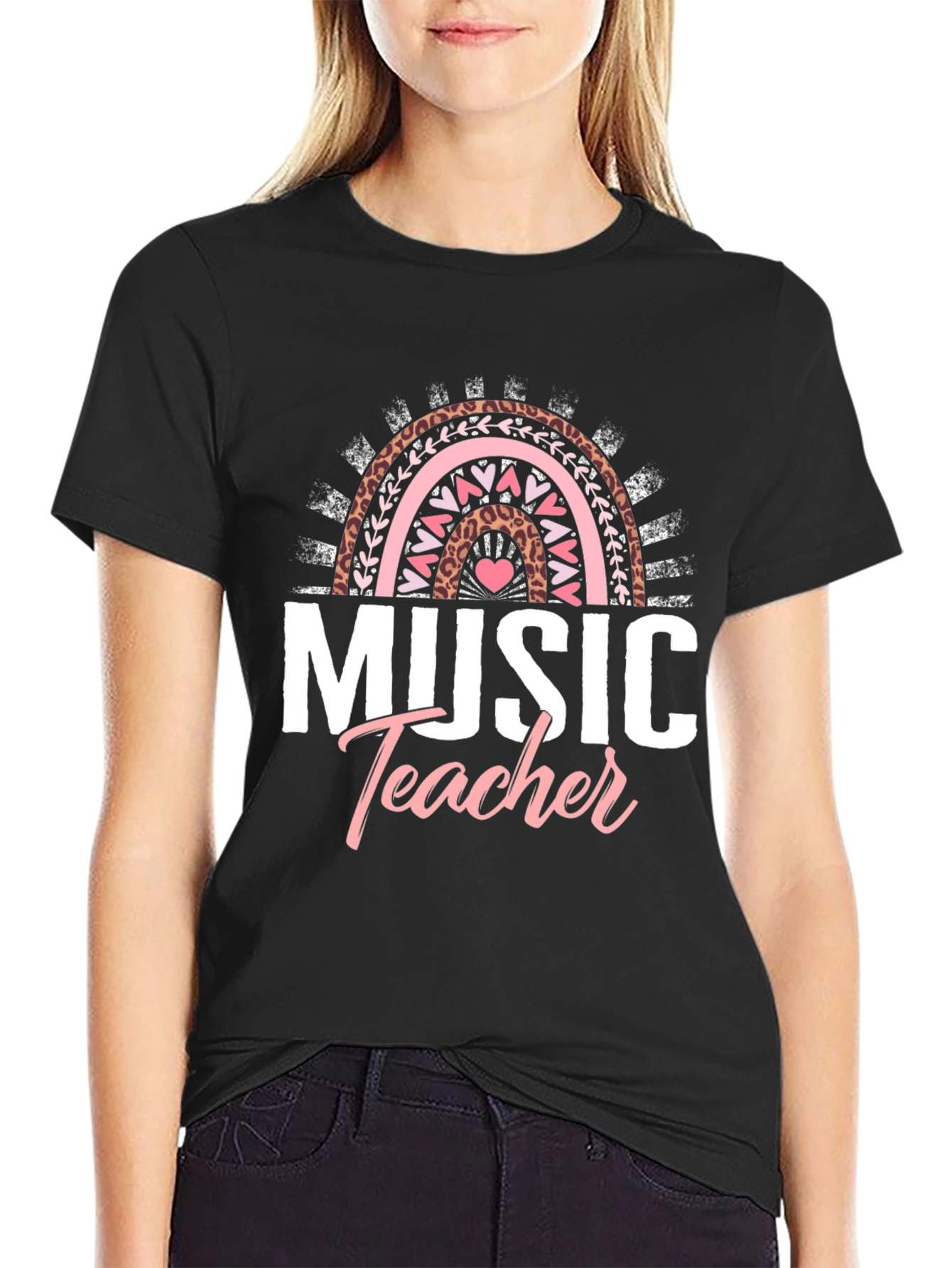 Music Teacher Rainbow T-Shirt