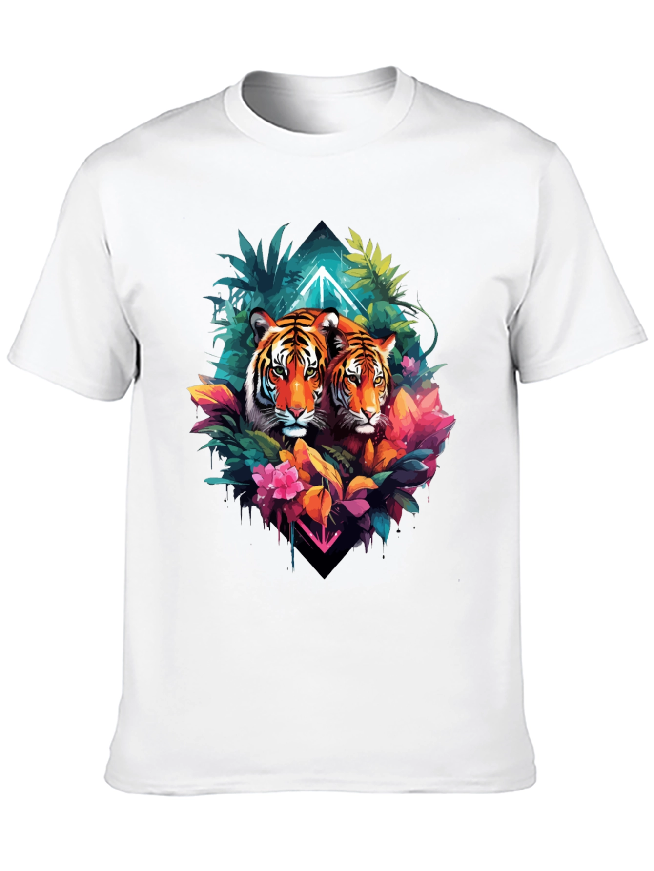 Tiger Duo Graphic Tee - Jungle Style Black T-Shirt