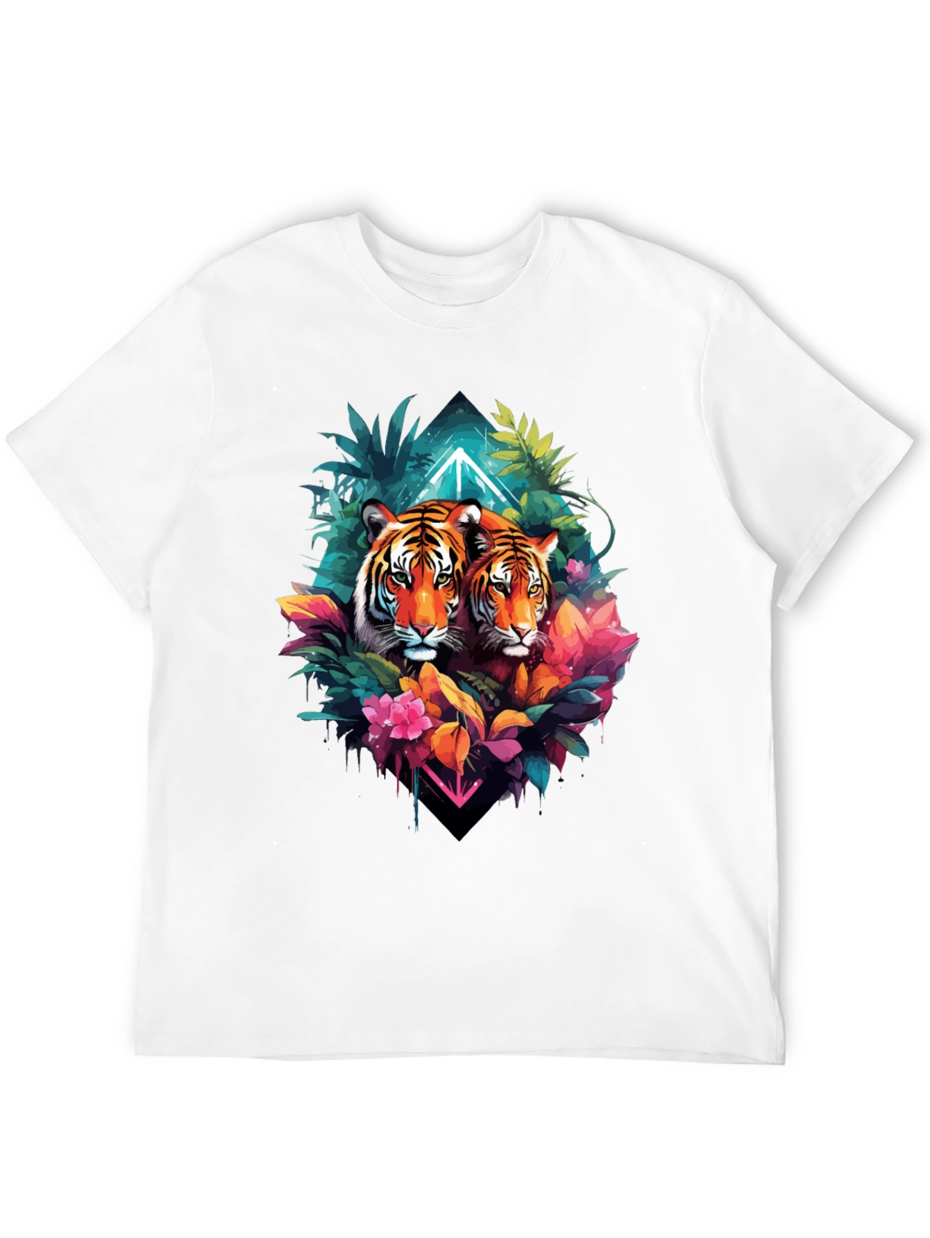 Tiger Duo Graphic Tee - Jungle Style Black T-Shirt