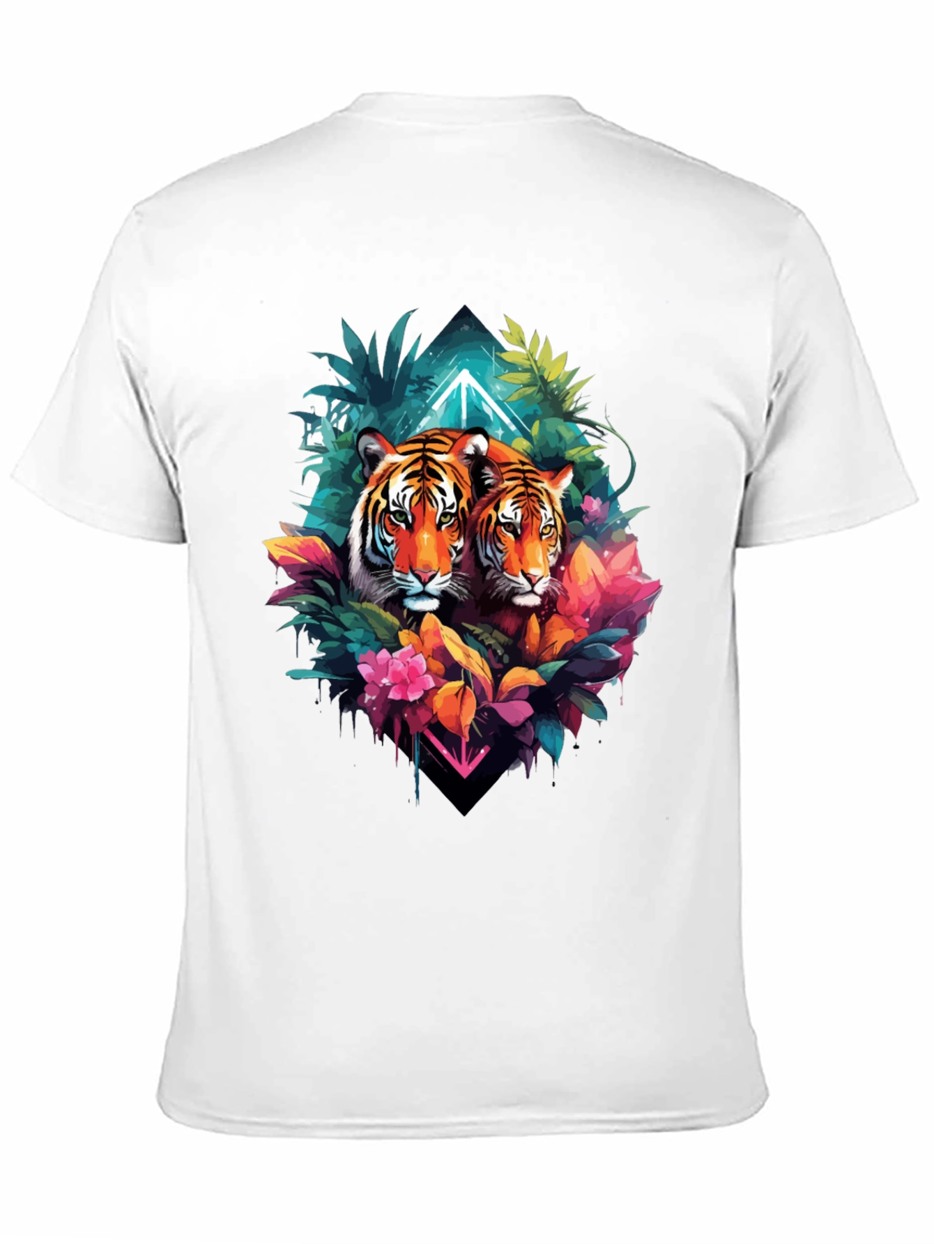 Tiger Duo Graphic Tee - Jungle Style Black T-Shirt