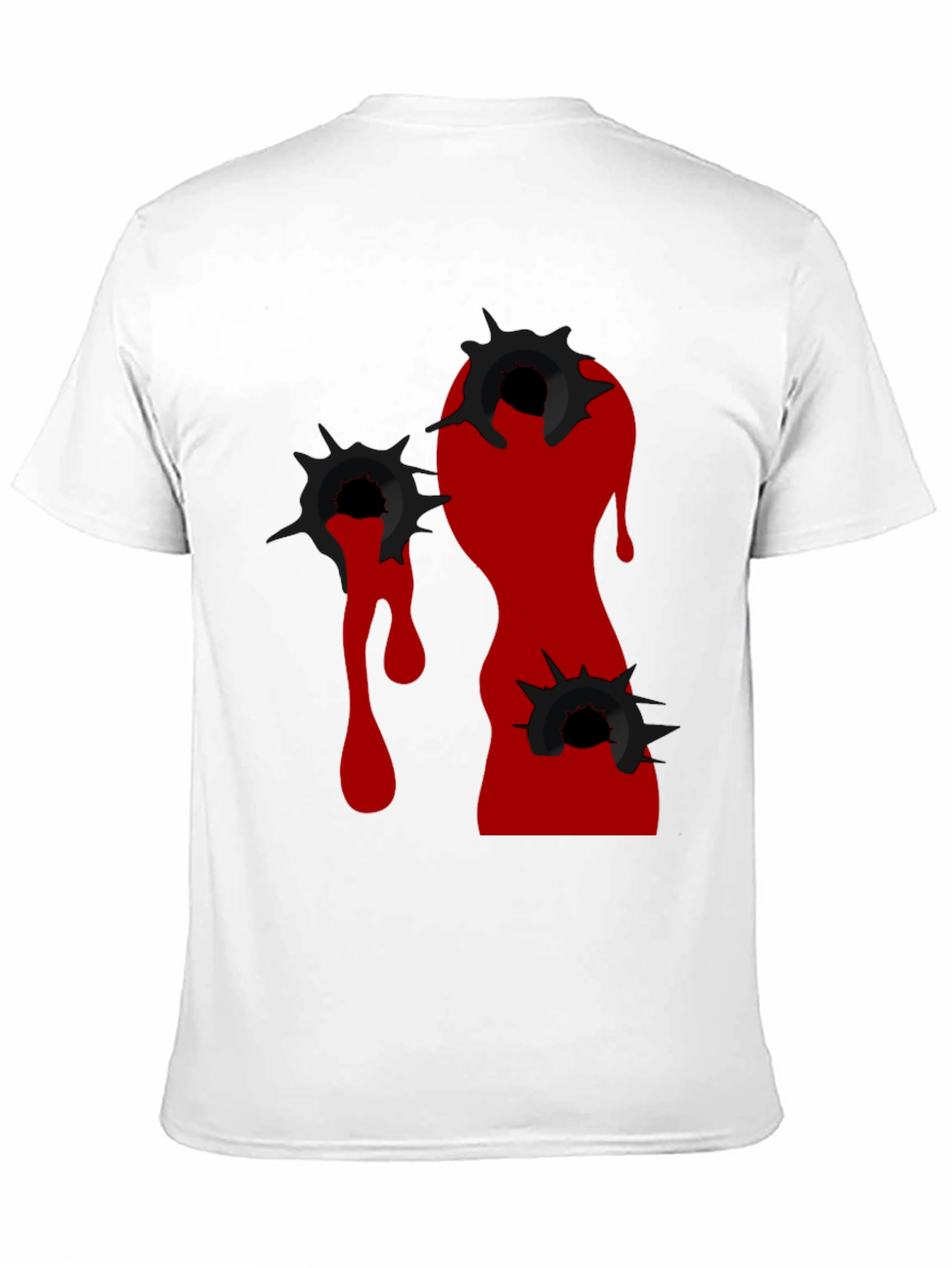 Edgy Bullet Hole Graphic T-Shirt