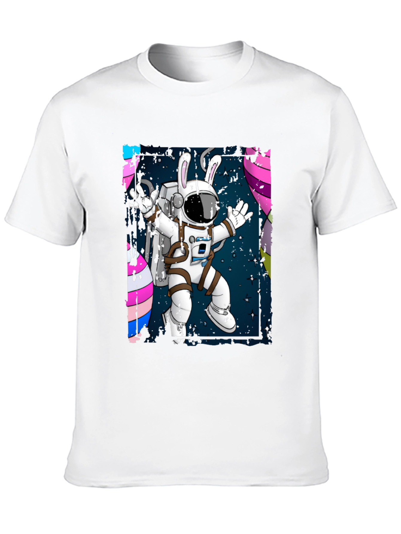 Astronaut Bunny Graphic Tee - Black