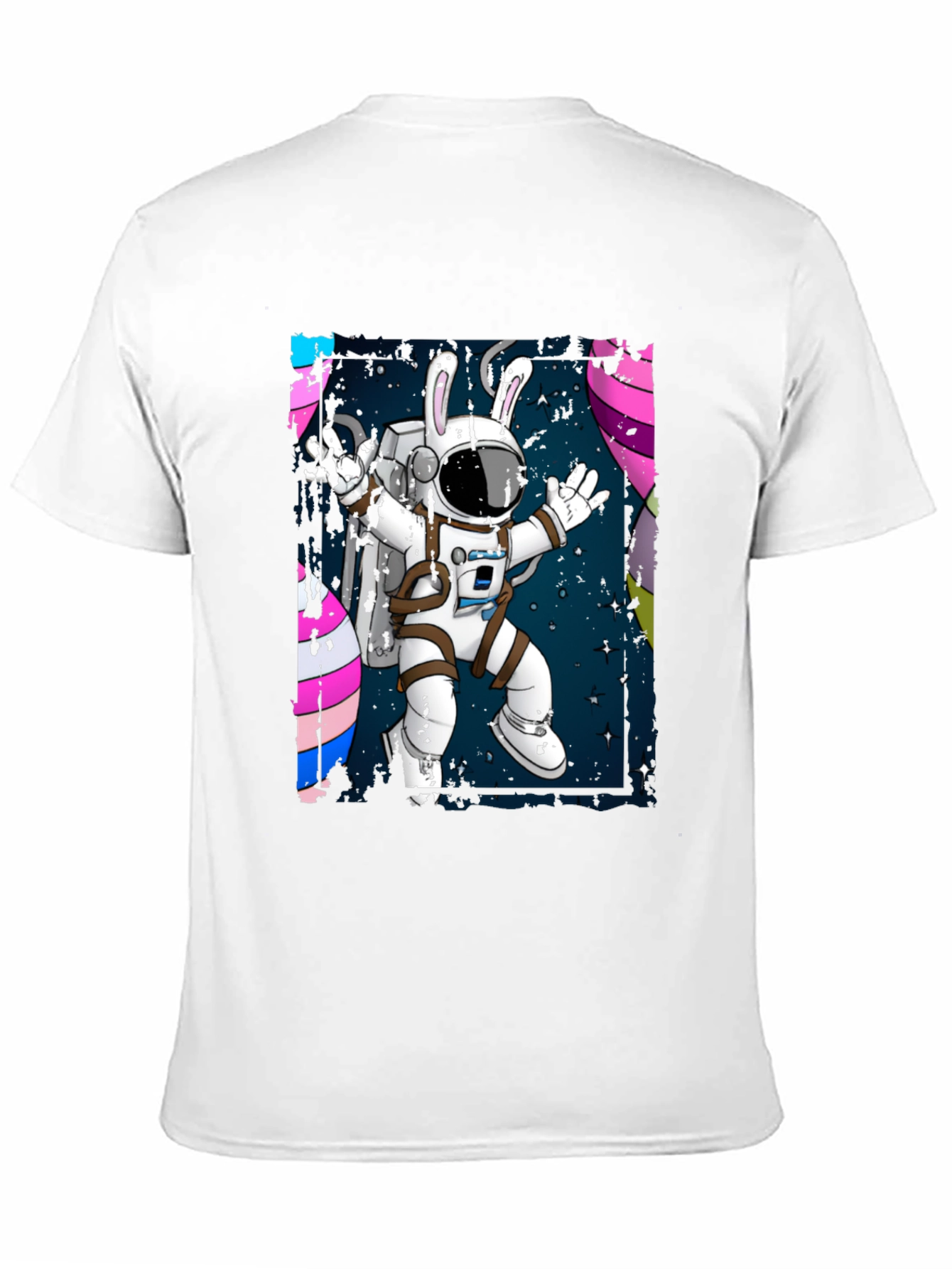 Astronaut Bunny Graphic Tee - Black