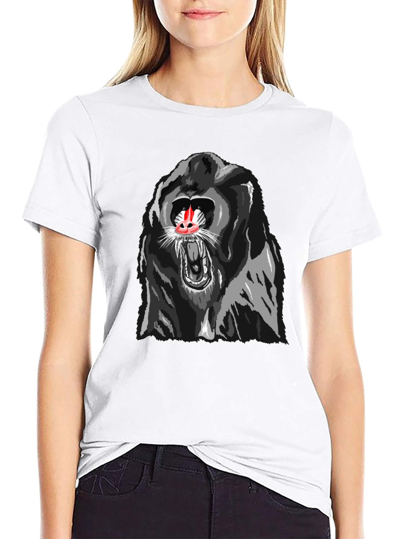 Mandrill Graphic Tee - Bold Animal Print