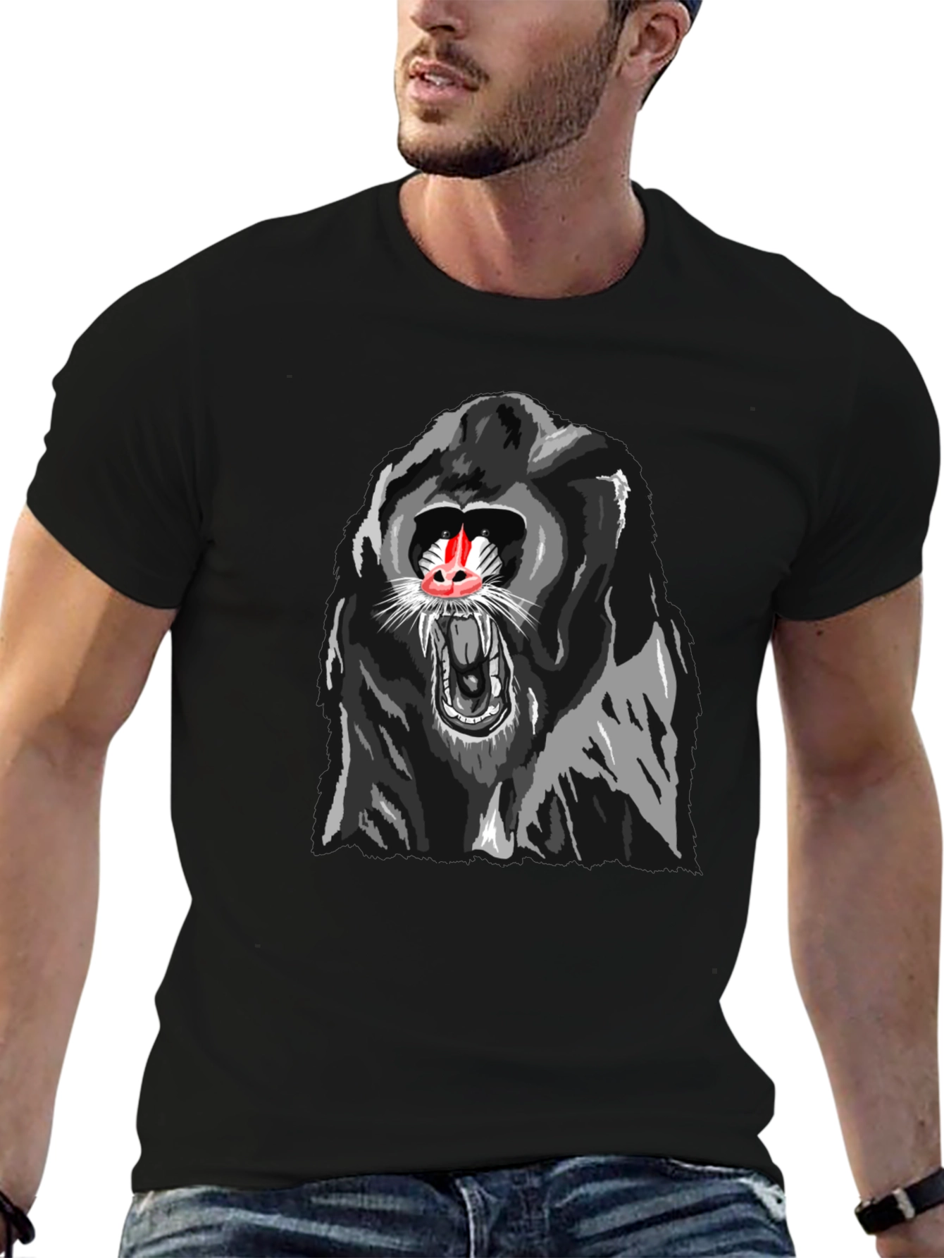 Mandrill Graphic Tee - Bold Animal Print