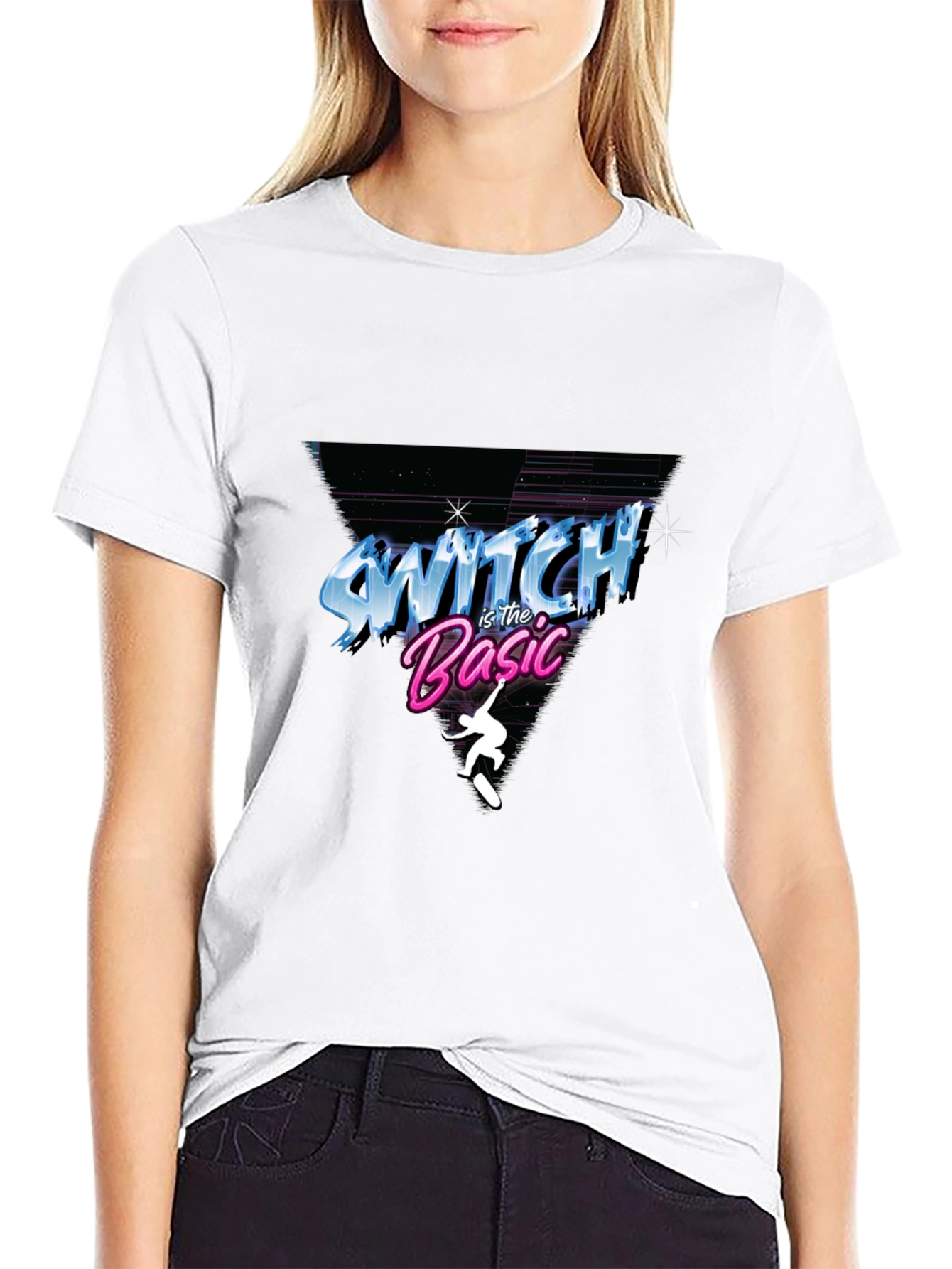 Switch is the Basic T-Shirt - Retro Skateboard Design