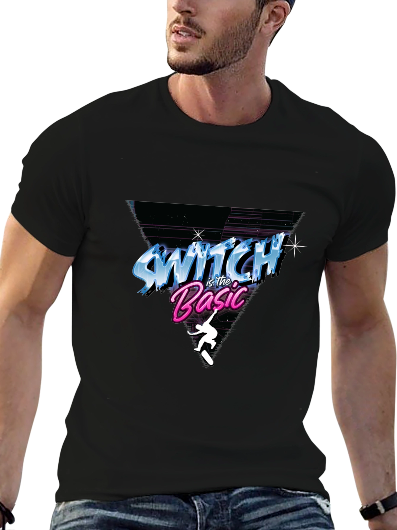 Switch is the Basic T-Shirt - Retro Skateboard Design