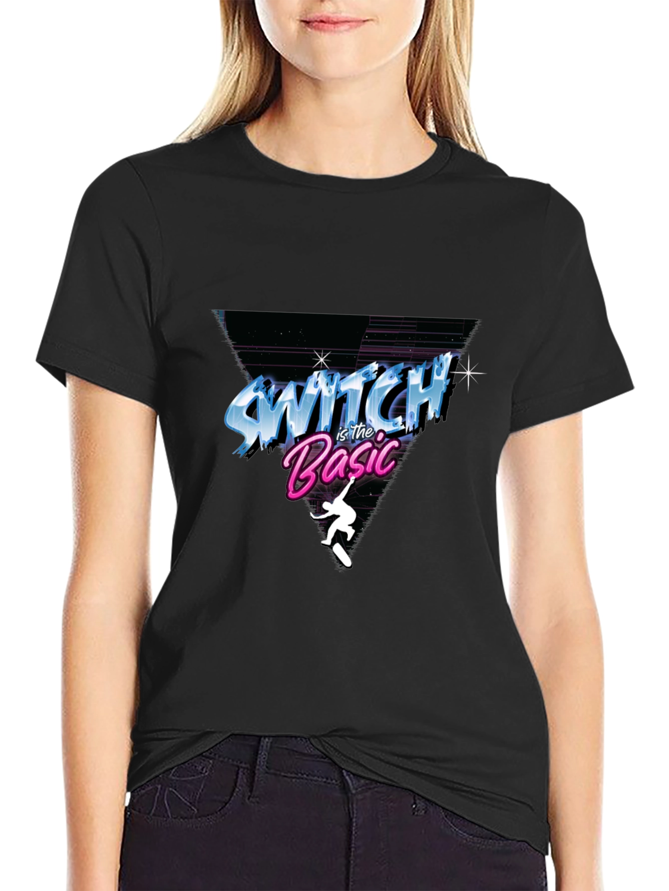 Switch is the Basic T-Shirt - Retro Skateboard Design