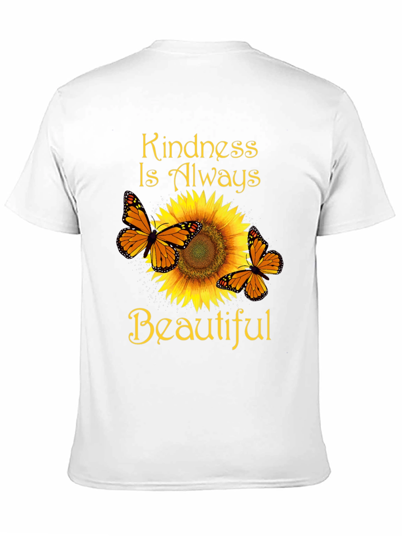 Kindness Butterfly Sunflower Graphic T-Shirt