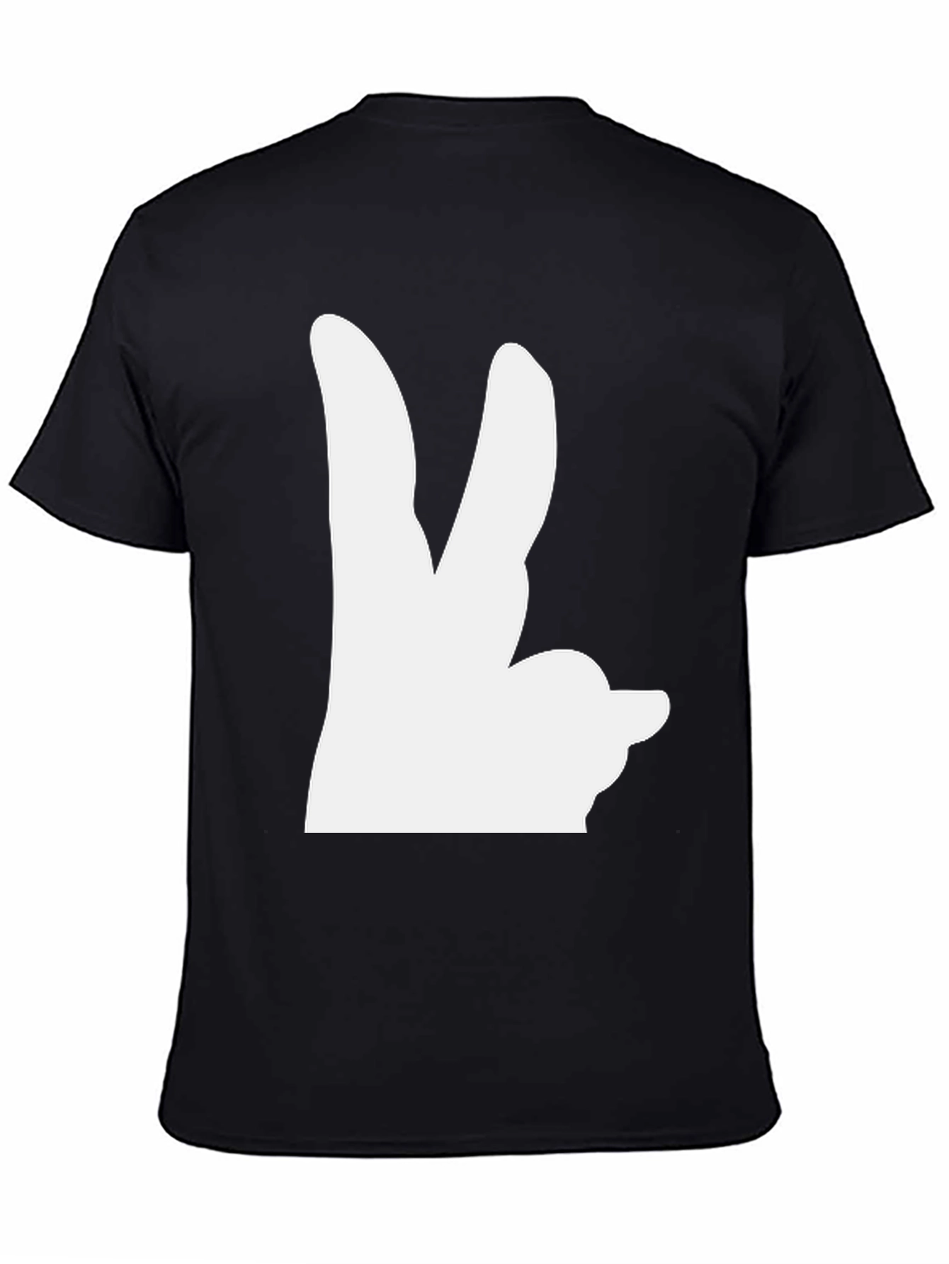 Bunny Hand T-Shirt - Black Graphic Tee