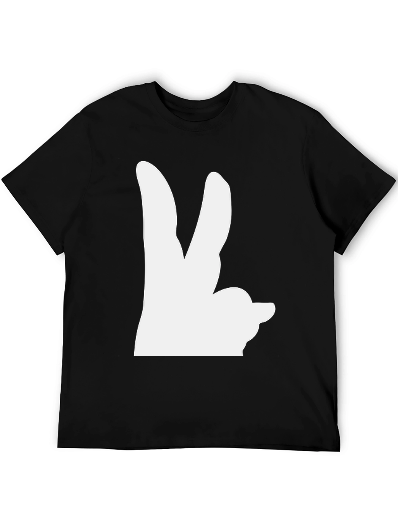 Bunny Hand T-Shirt - Black Graphic Tee