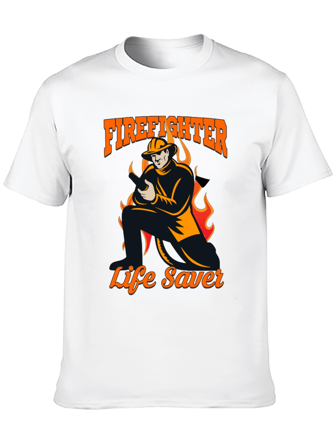 Firefighter Life Saver Graphic T-Shirt