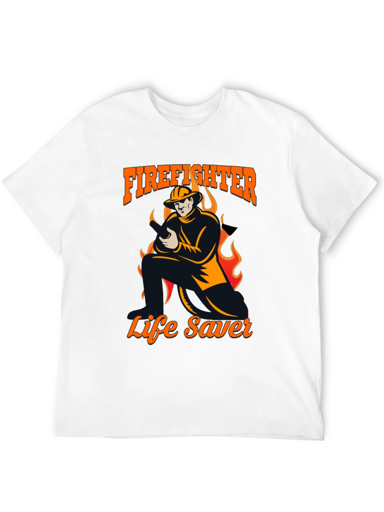 Firefighter Life Saver Graphic T-Shirt