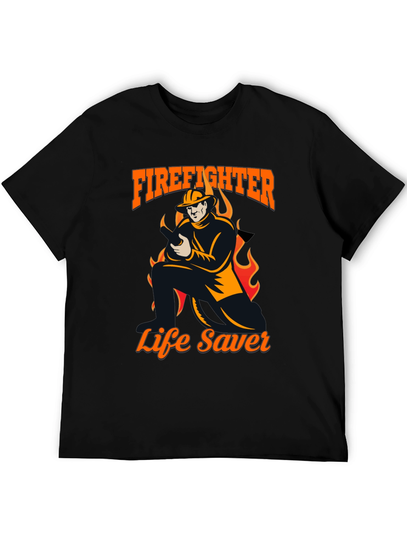 Firefighter Life Saver Graphic T-Shirt