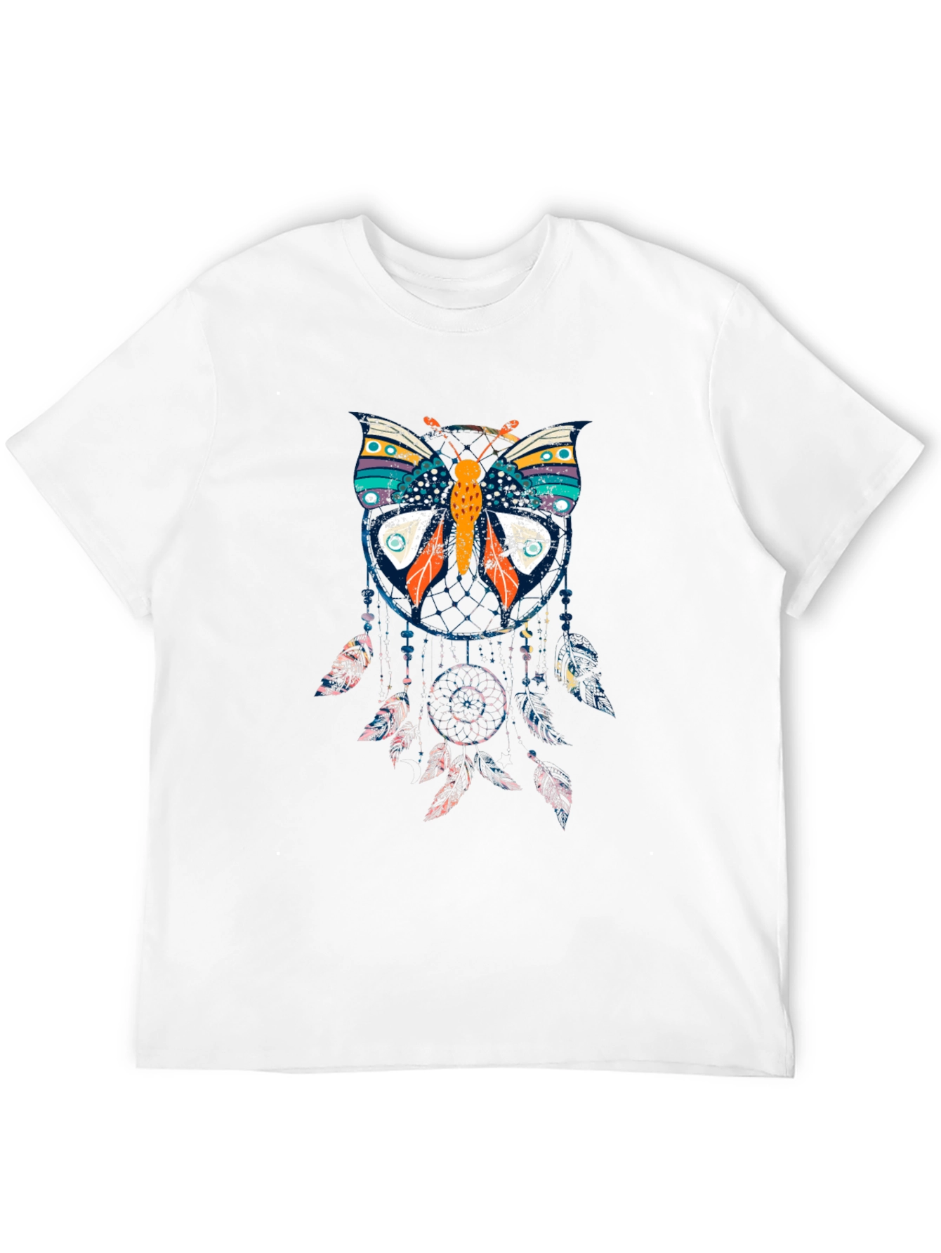 Butterfly Dreamcatcher Graphic Black T-Shirt