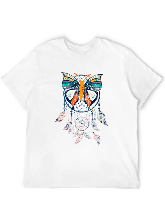 Butterfly Dreamcatcher Graphic Black T-Shirt