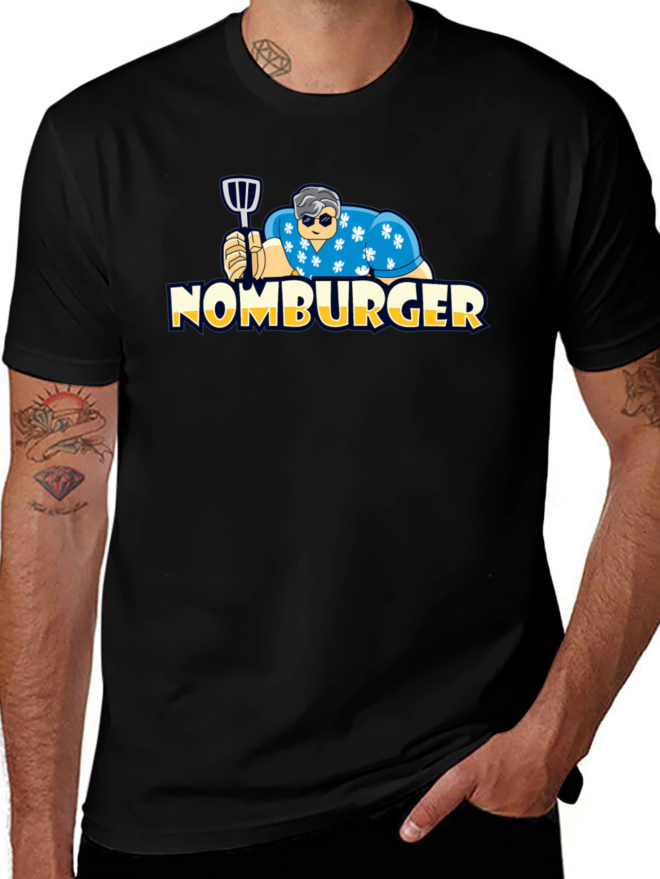 Nomburger Graphic Tee - Funny Burger Lover Shirt