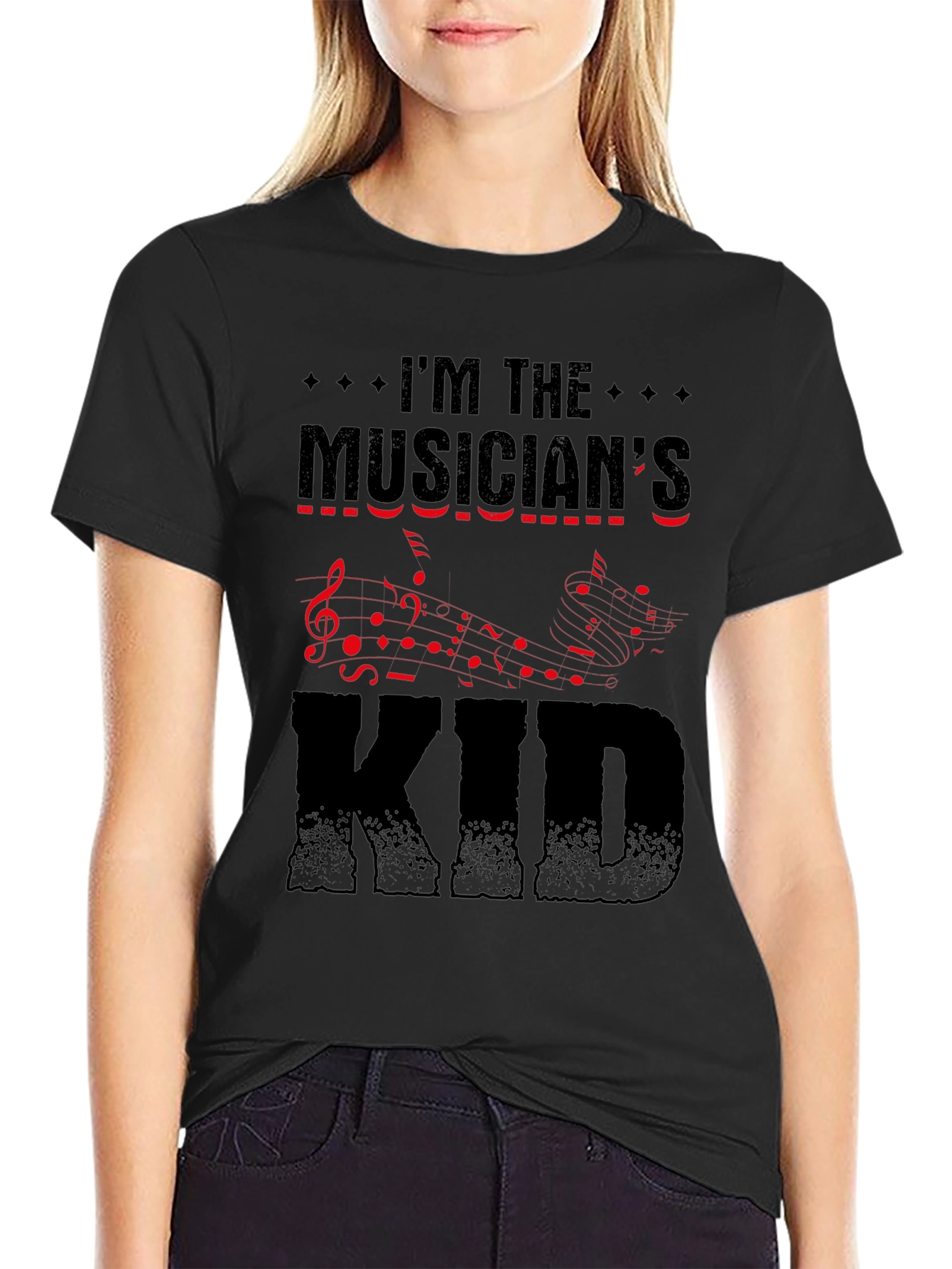 Musicians Kid Graphic Tee - Black