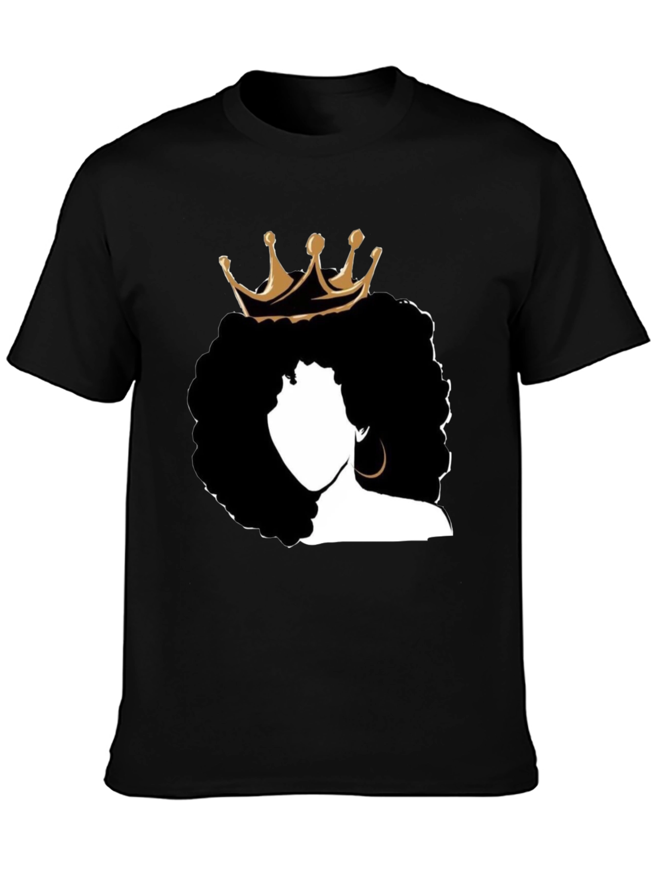 Queen Afro T-Shirt - Black Graphic Tee