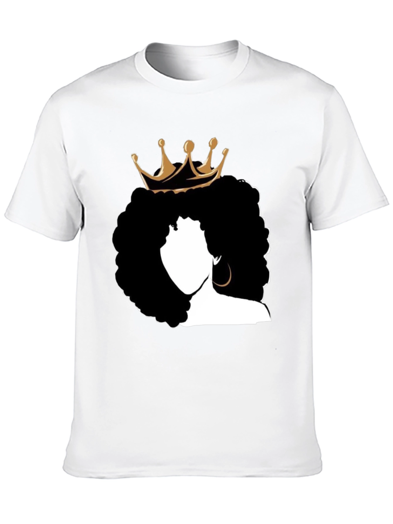 Queen Afro T-Shirt - Black Graphic Tee