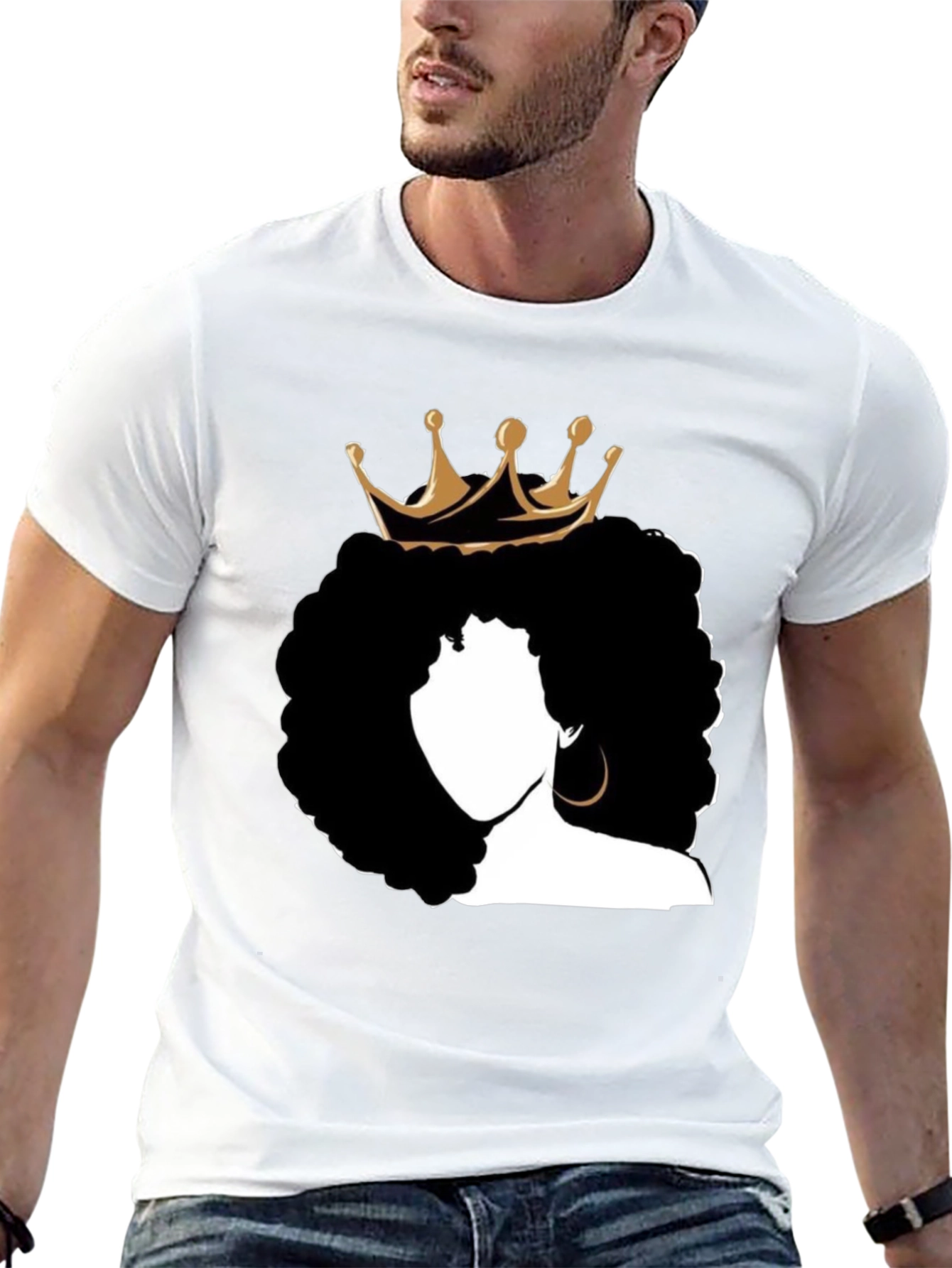 Queen Afro T-Shirt - Black Graphic Tee