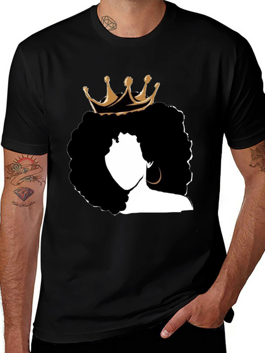 Queen Afro T-Shirt - Black Graphic Tee