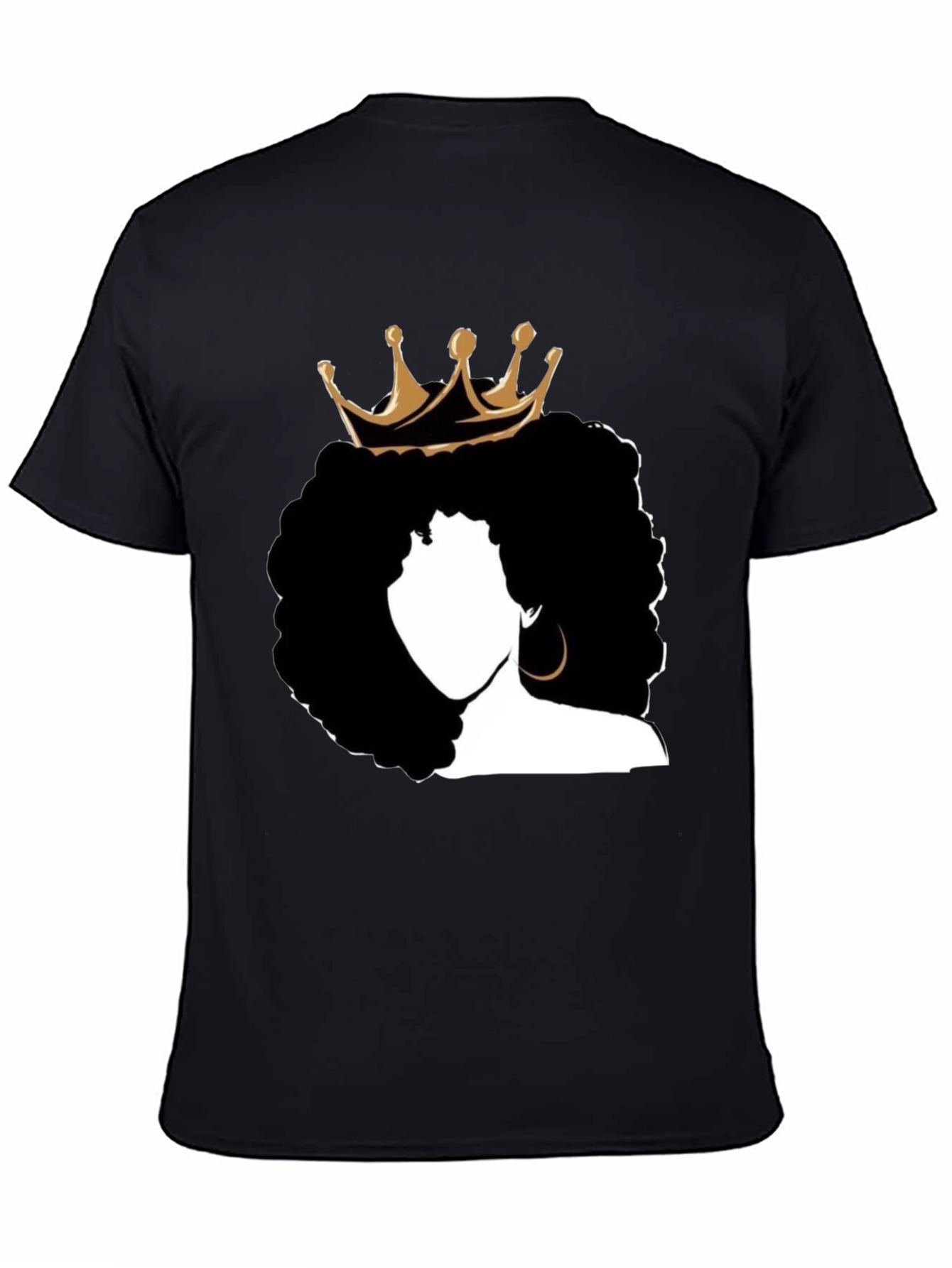 Queen Afro T-Shirt - Black Graphic Tee