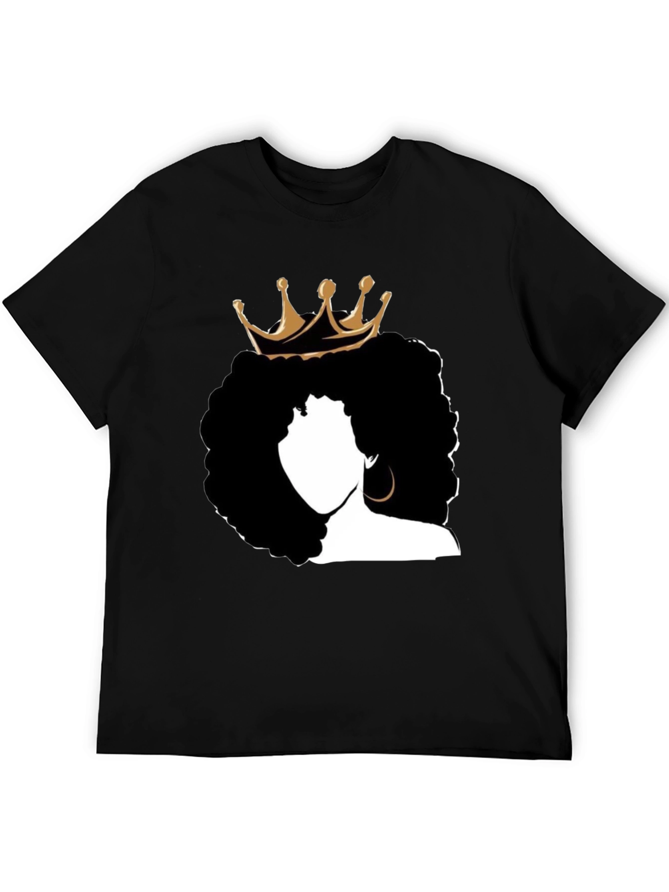 Queen Afro T-Shirt - Black Graphic Tee