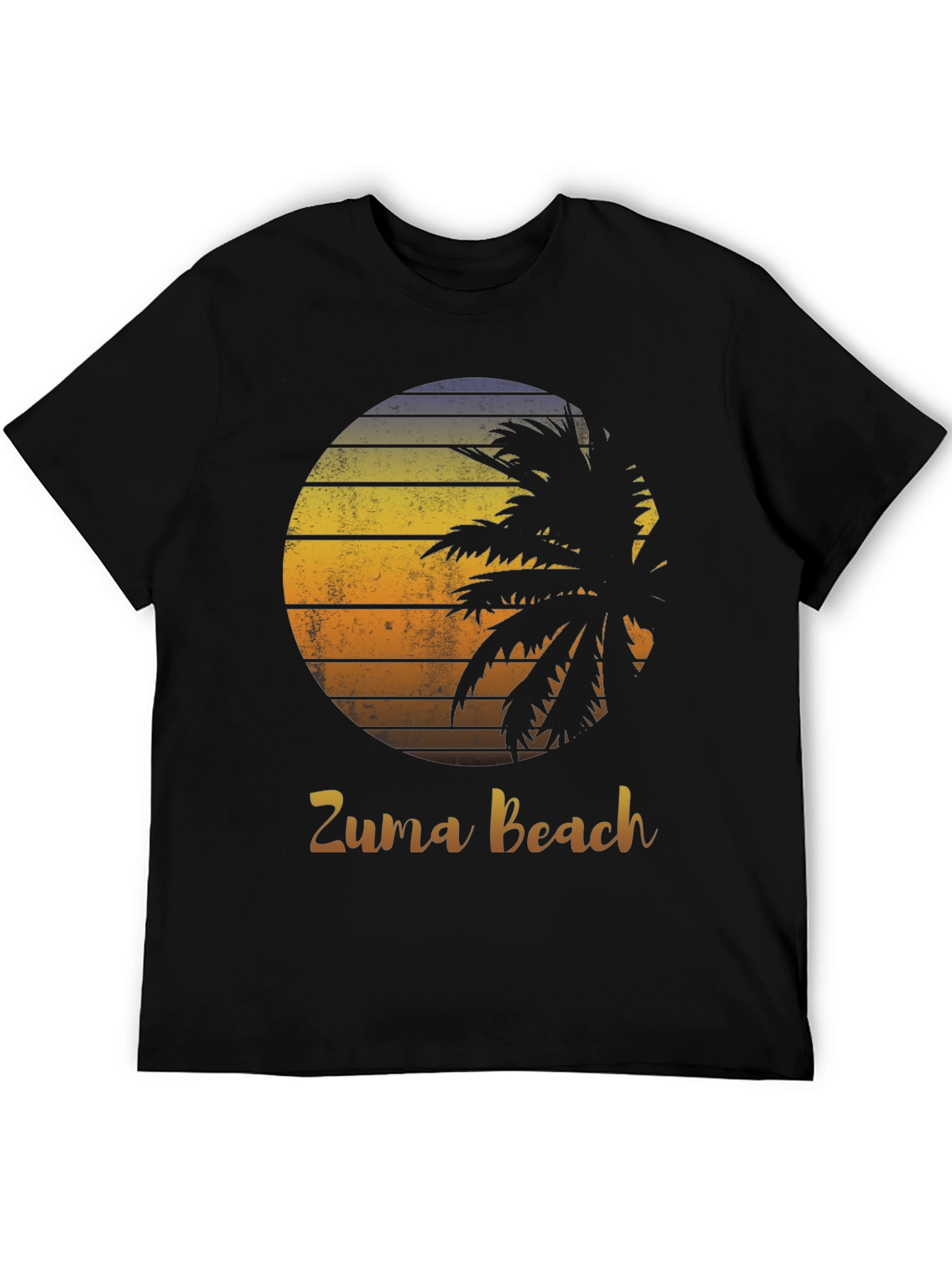 Zuma Beach Graphic Tee - Palm Tree Sunset