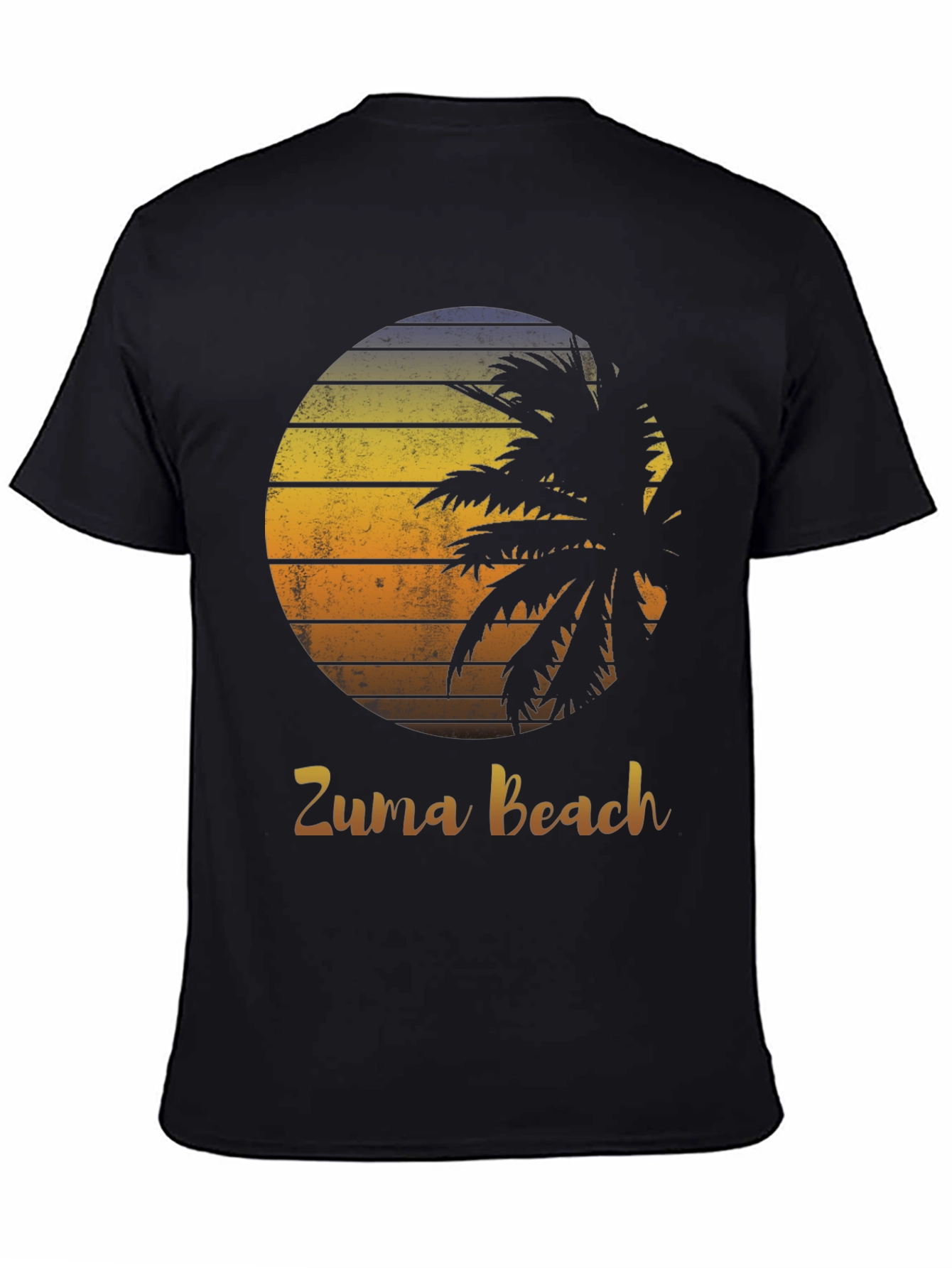 Zuma Beach Graphic Tee - Palm Tree Sunset