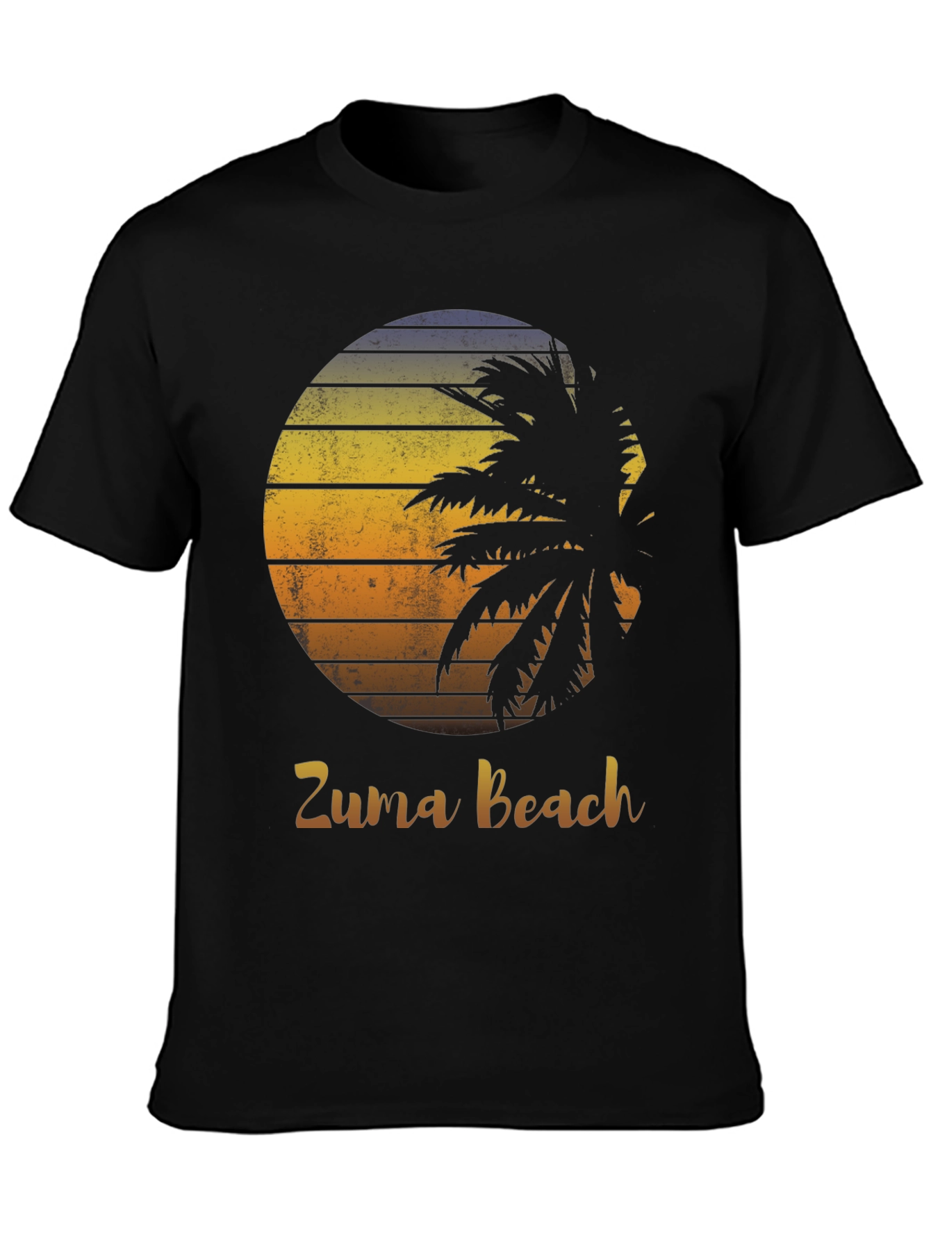 Zuma Beach Graphic Tee - Palm Tree Sunset