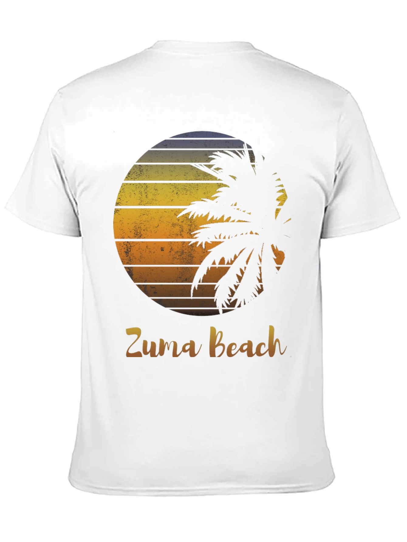 Zuma Beach Graphic Tee - Palm Tree Sunset