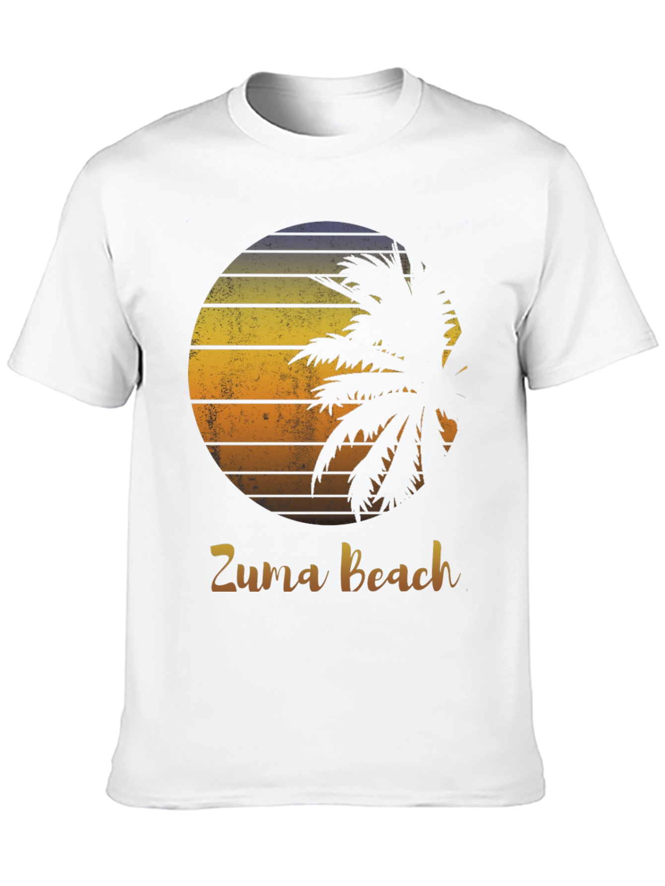 Zuma Beach Graphic Tee - Palm Tree Sunset