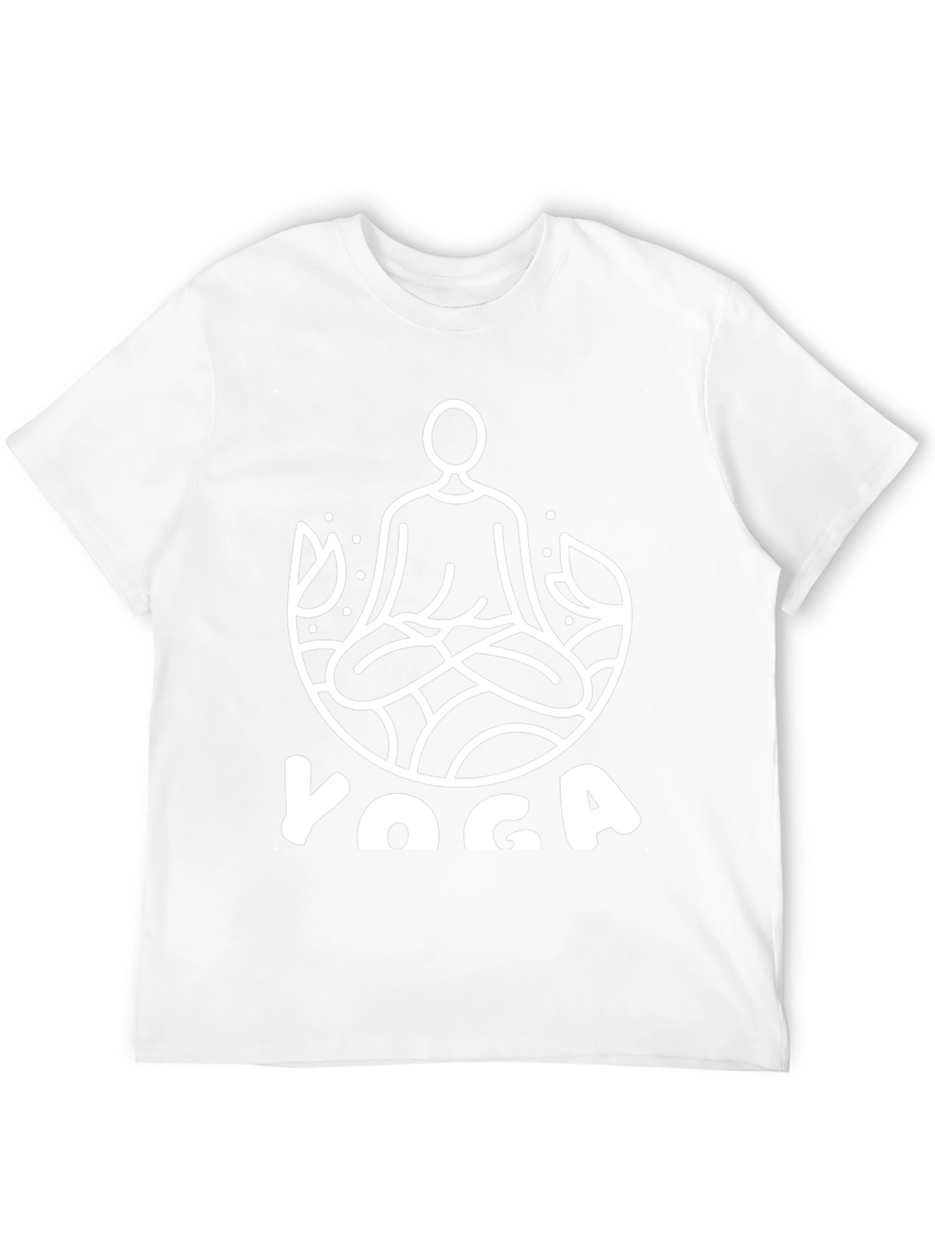 Yoga T-Shirt - Meditating Man Lotus Design