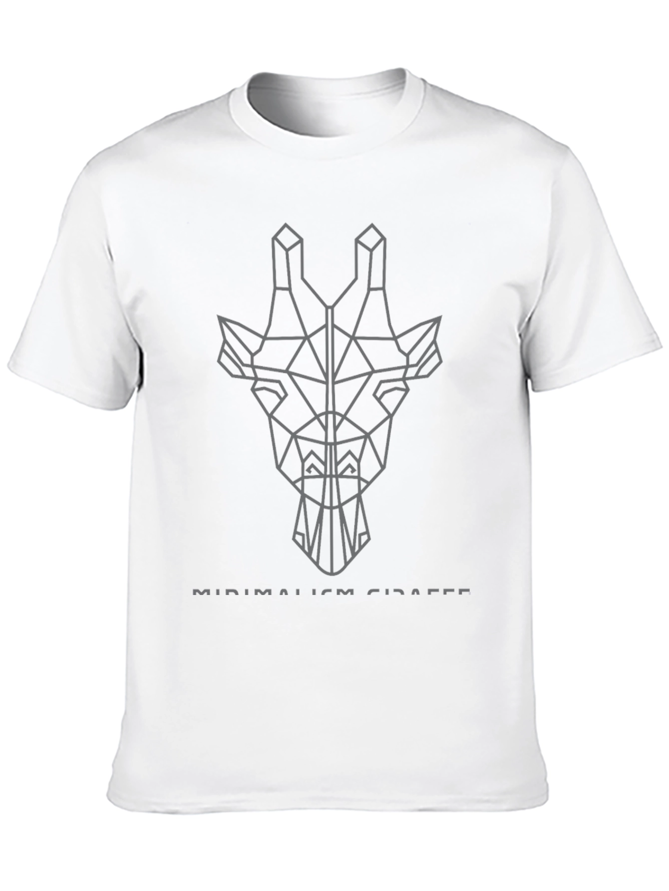 Geometric Giraffe Graphic Tee - Minimalist Style