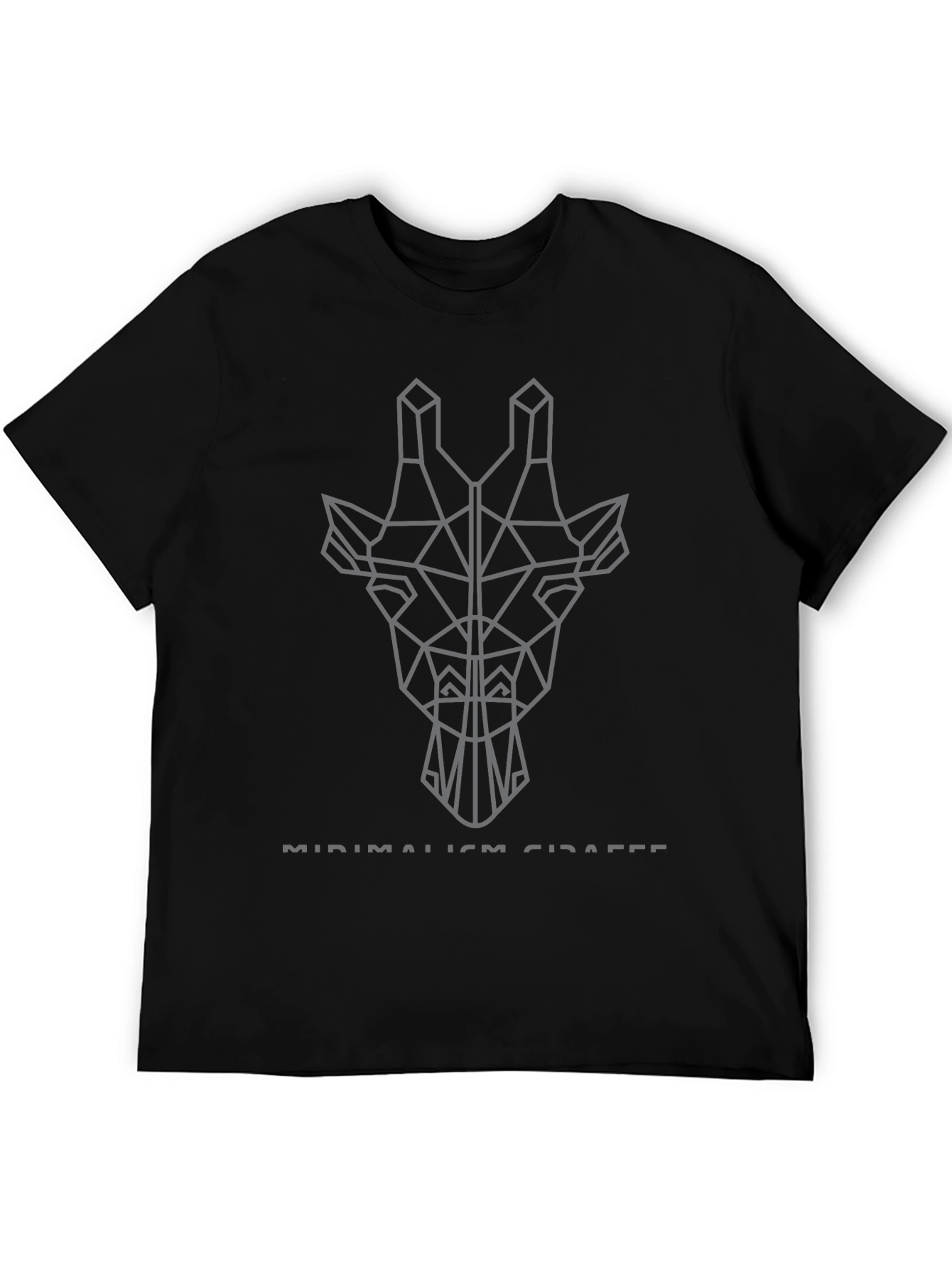 Geometric Giraffe Graphic Tee - Minimalist Style